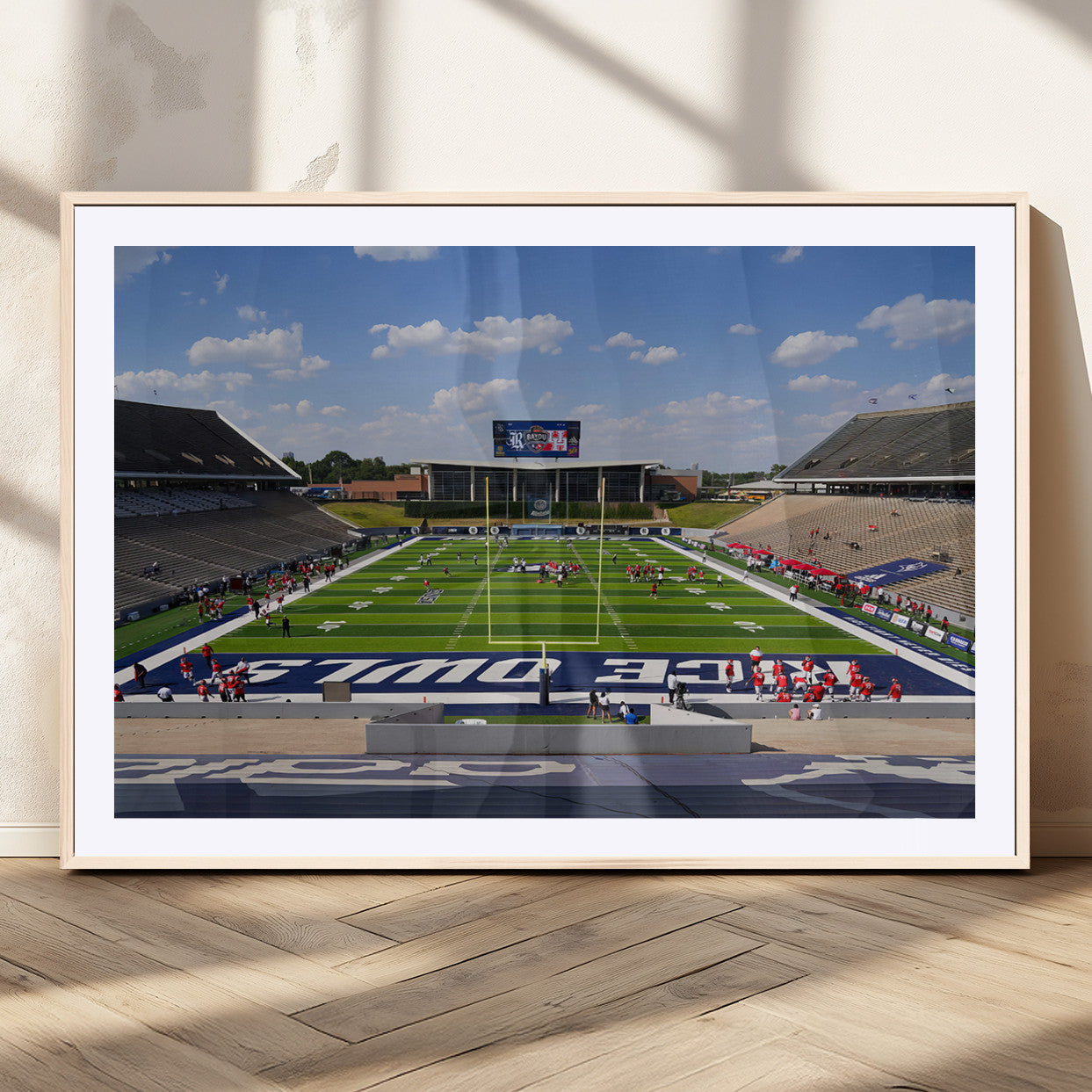 MGC-FP-36x24 - Rice University Owls Football Team Print - Houston Rice Stadium Wall Art Canvas Print
