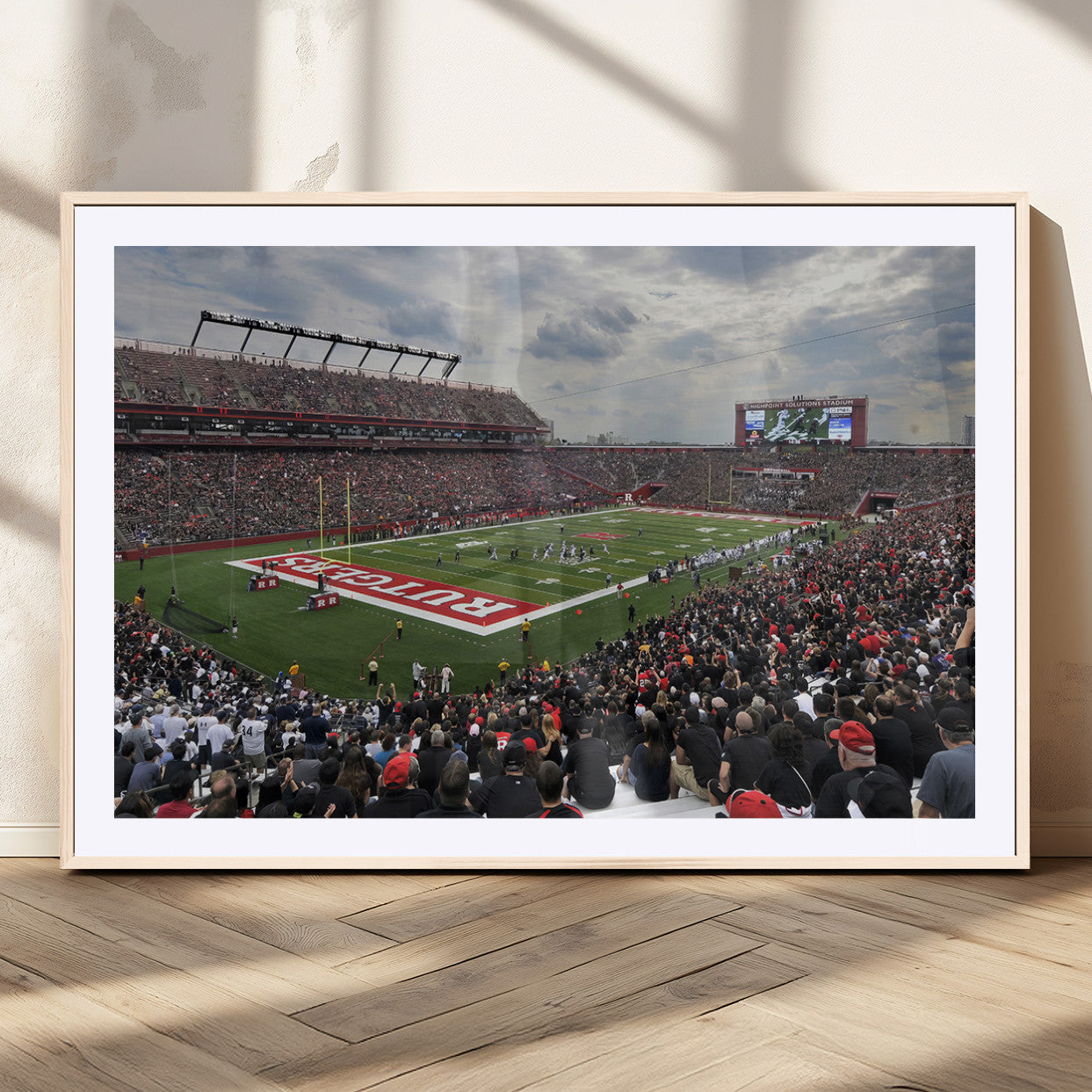 MGC-FP-36x24 - Rutgers Scarlet Knights Football Team Print - SHI Stadium, Piscataway Wall Art Canvas Print