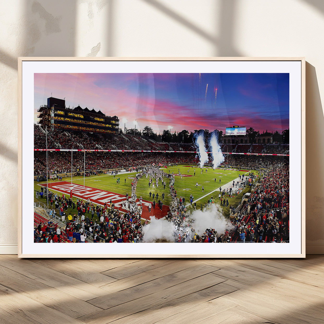 MGC-FP-36x24 - Stanford University Cardinal Football Team Print - Stanford Stadium Wall Art Canvas Print