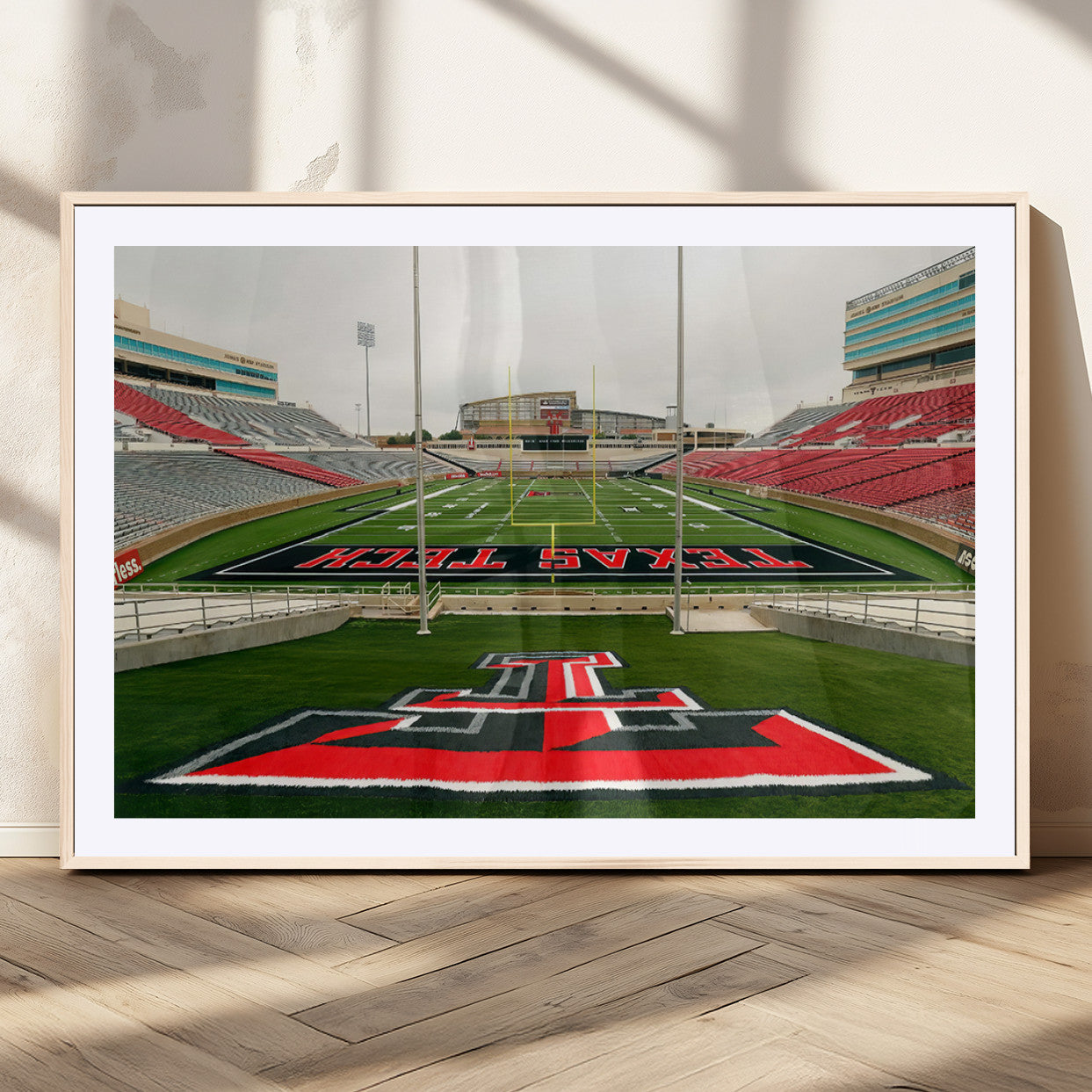 MGC-FP-36x24 - Texas Tech Red Raiders Football Team Print - Lubbock Jones AT&T Stadium Wall Art Canvas Print