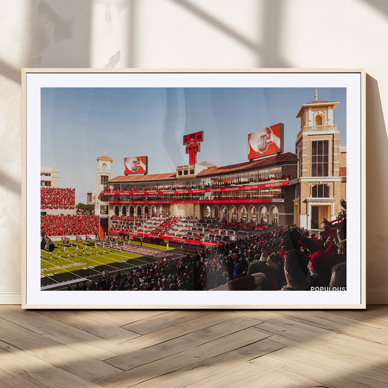MGC-FP-36x24 - Jones AT&T Stadium Texas Tech Red Raiders Wall Art | Large Att Stadium Canvas Print | College