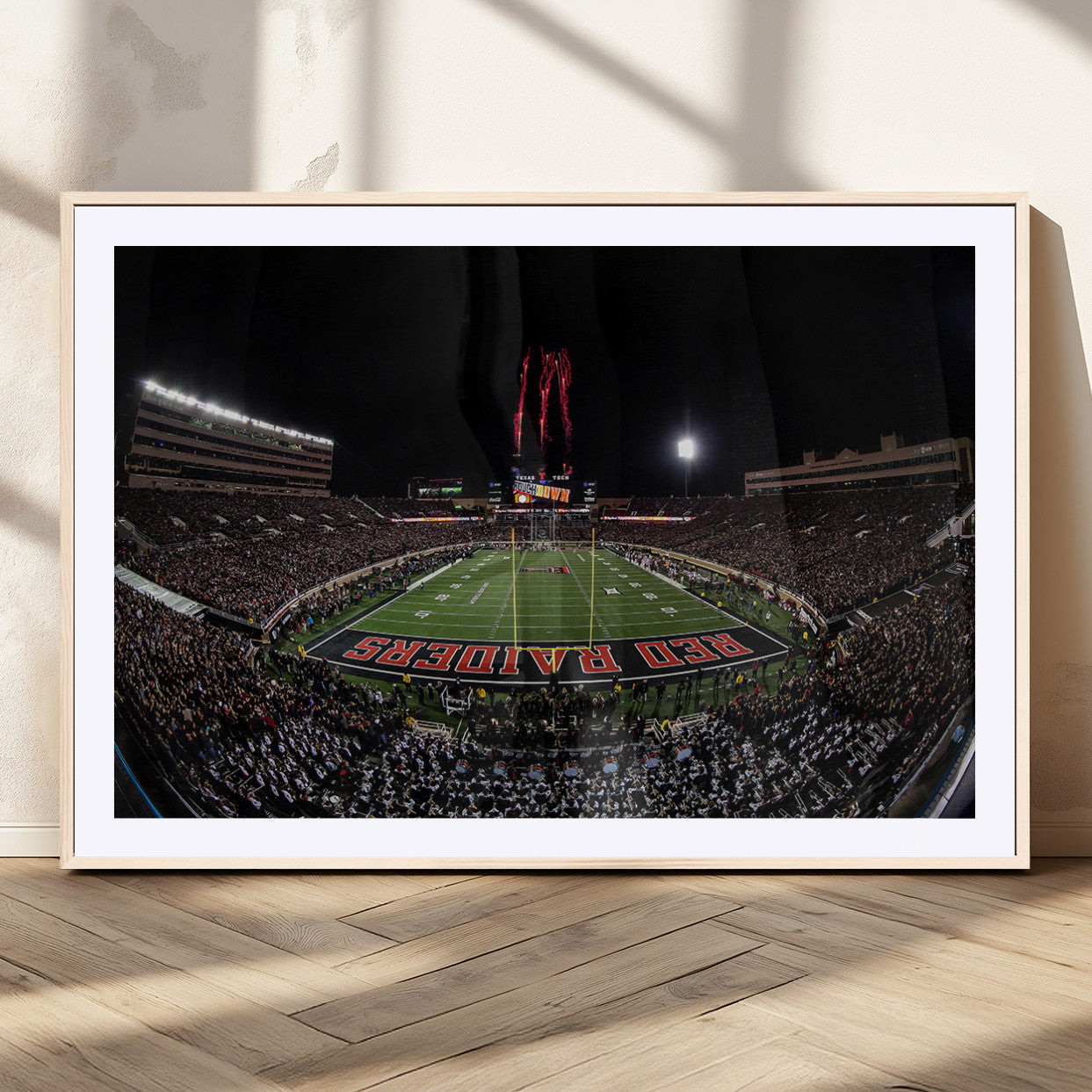 MGC-FP-36x24 - Framed Texas Tech Red Raiders Stadium Canvas, Texas Tech Red Raiders Football Team Print - Lubbock