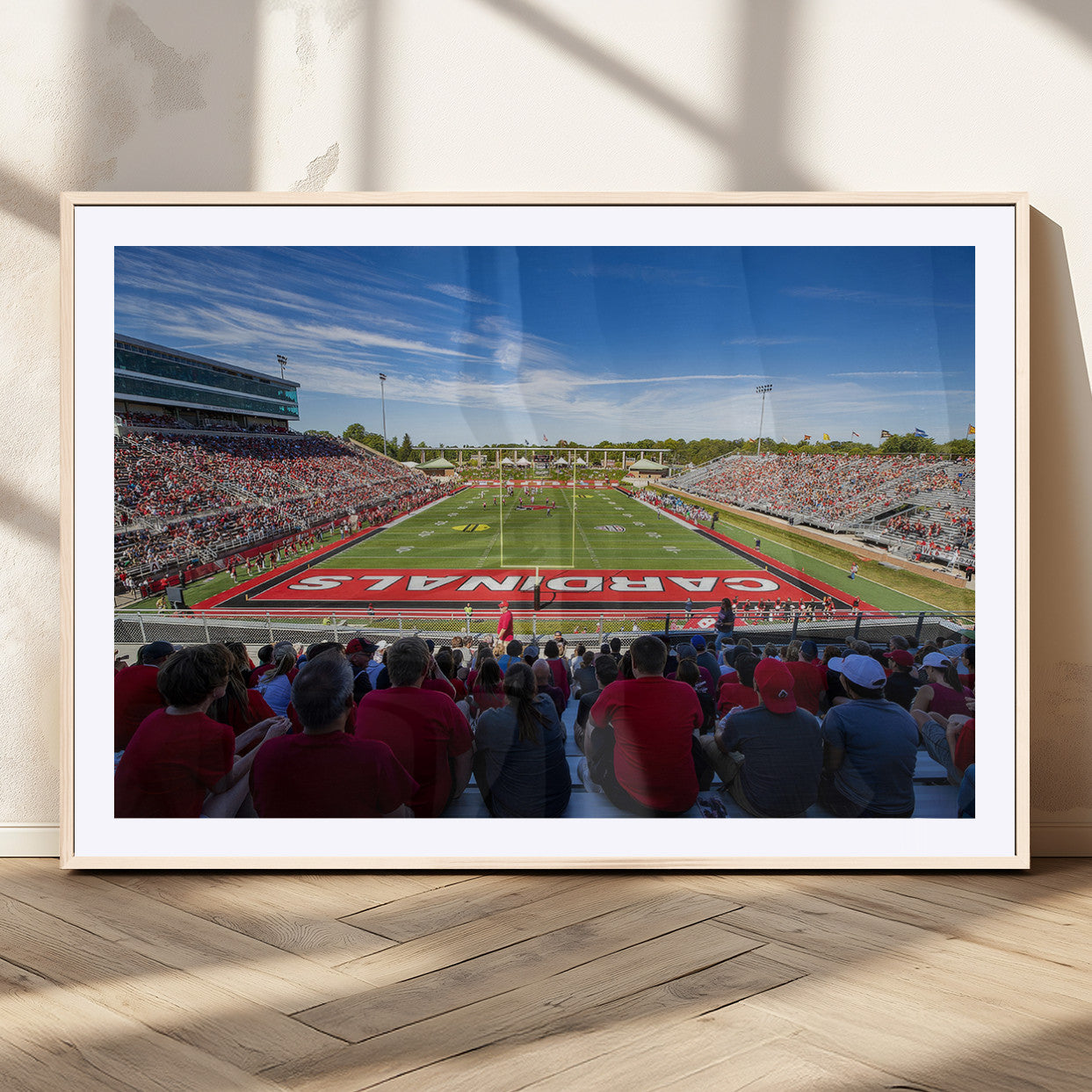 MGC-FP-36x24 - Ball State Cardinals Football Team Print - Muncie Scheumann Stadium Wall Art Canvas Print
