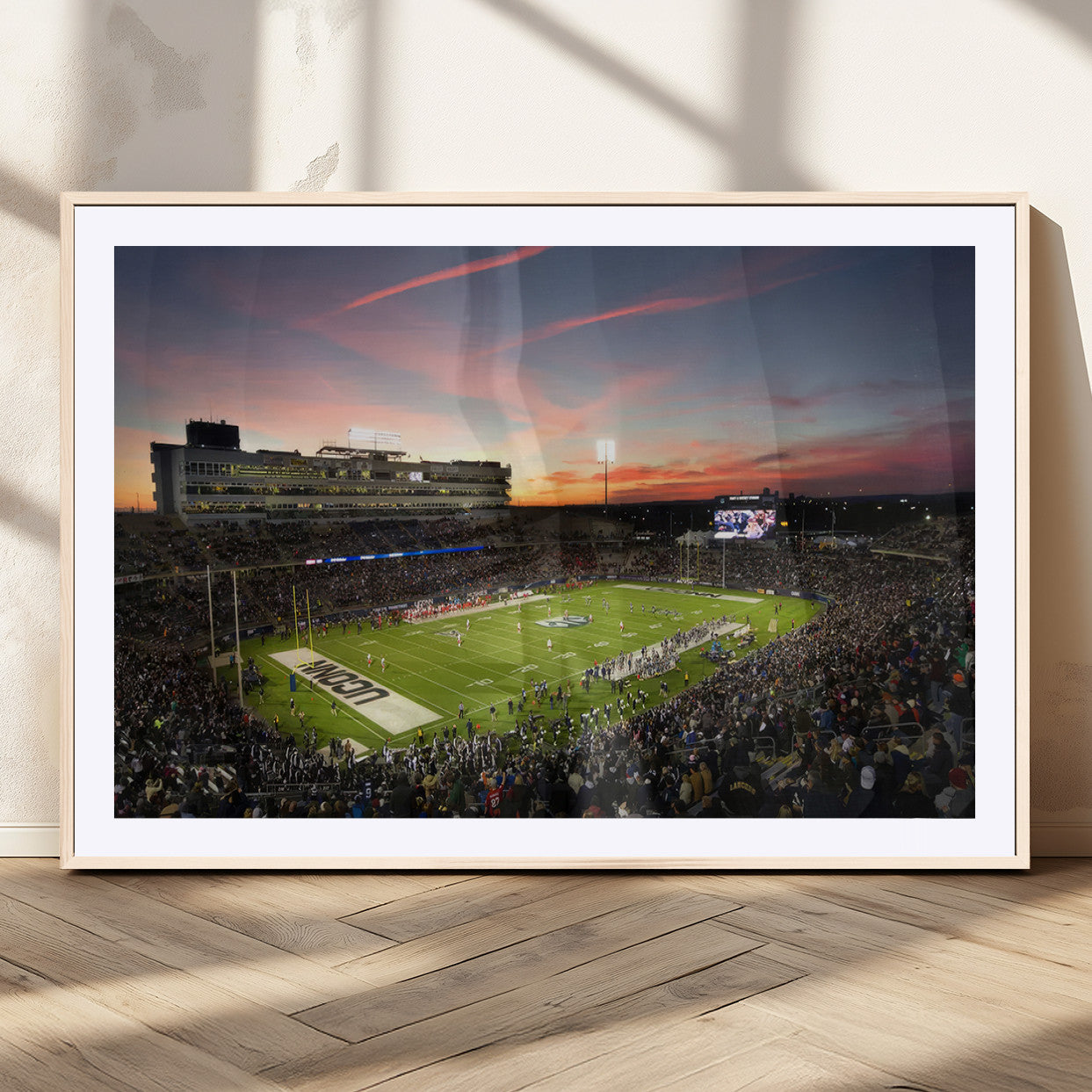 MGC-FP-36x24 - The University of Connecticut UCONN Huskies Football Team Print - East Hartford Pratt & Whitney