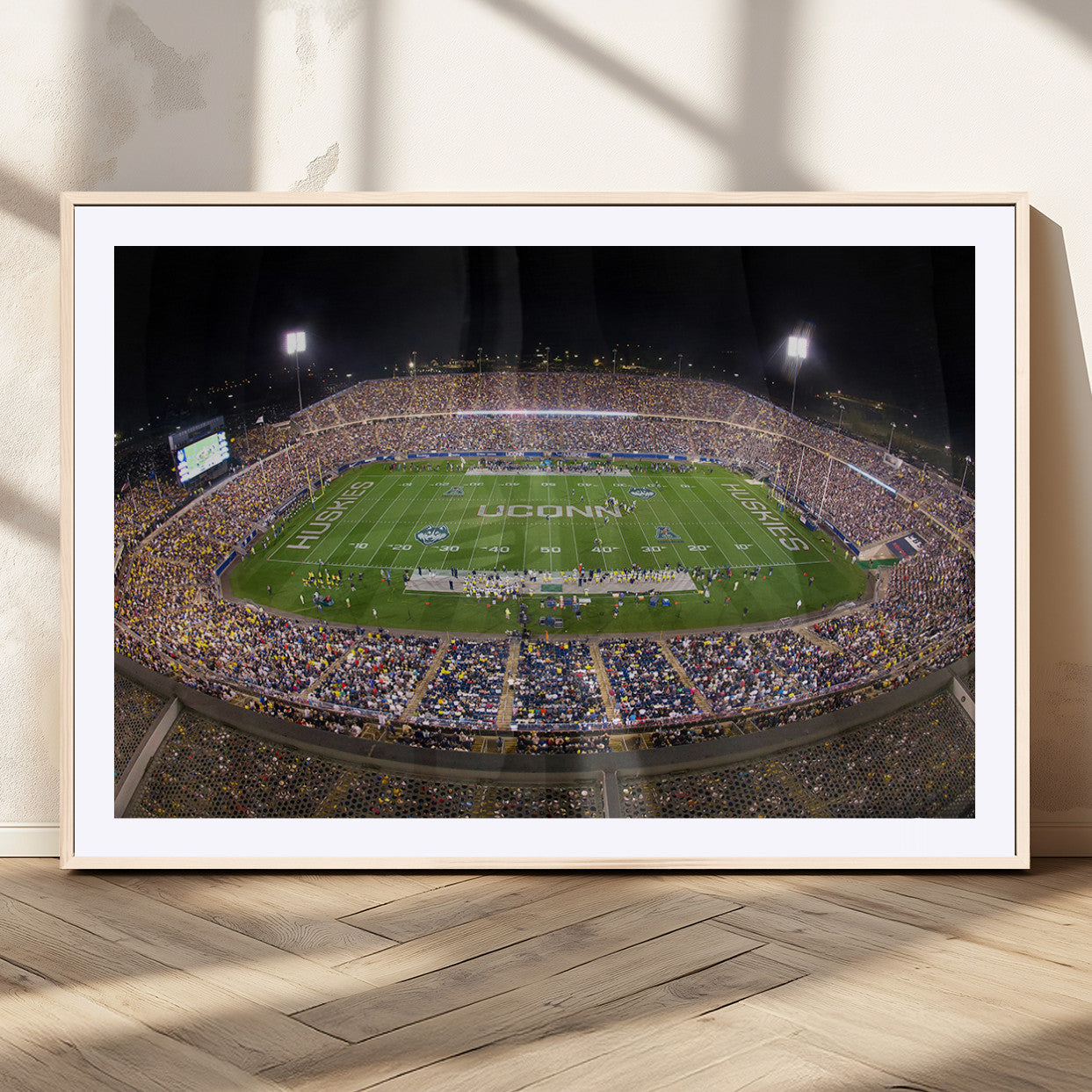 MGC-FP-36x24 - The University of Connecticut UCONN Huskies Football Team Print - East Hartford Pratt & Whitney