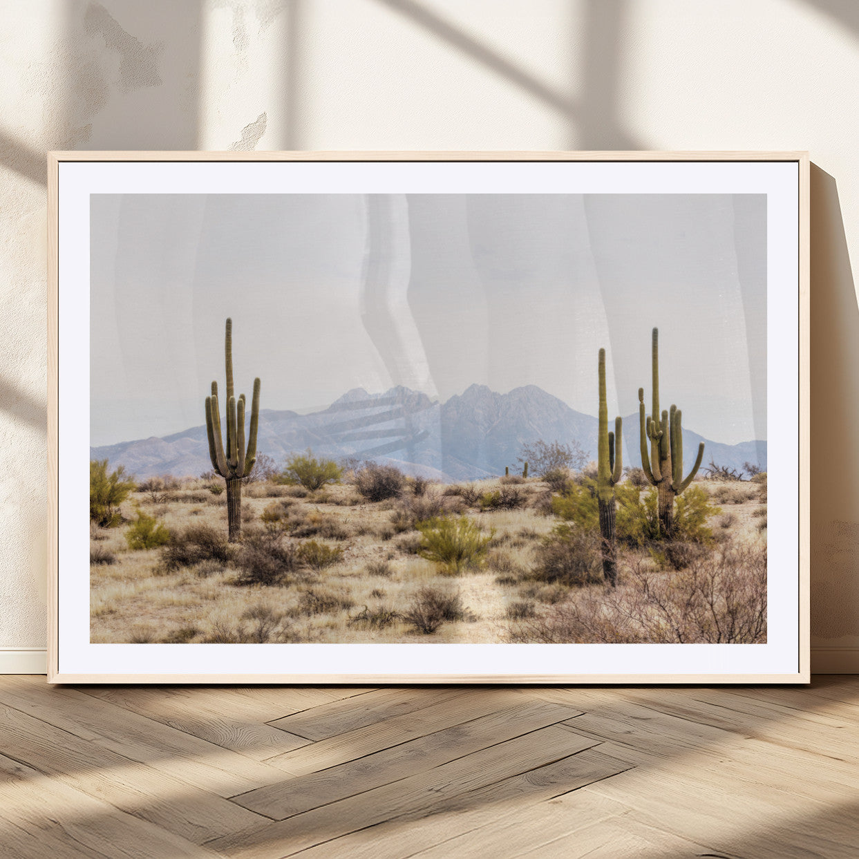 MGC-FP-36x24 - Arizona Desert Wall Art Print | Arizona Desert Canvas Print with Saguaro Cacti | Southwestern