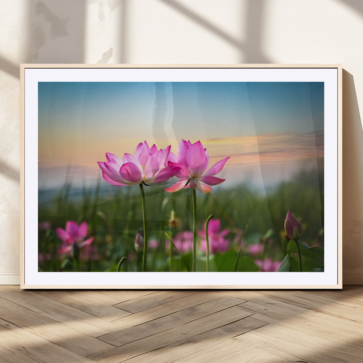 MGC-FP-36x24 - Pink Flower on the Mountain Canvas Print, Framed Pink Flower Canvas Wall Art