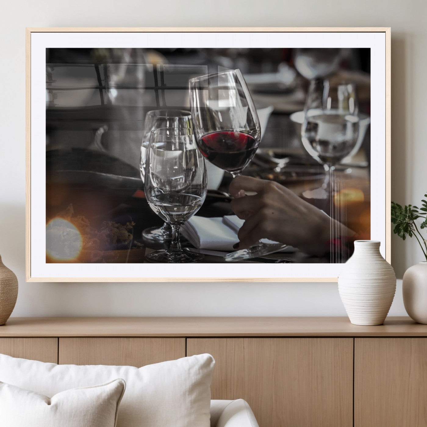 MGC-FP-36x24 - Red Wine and Glass Canvas Print