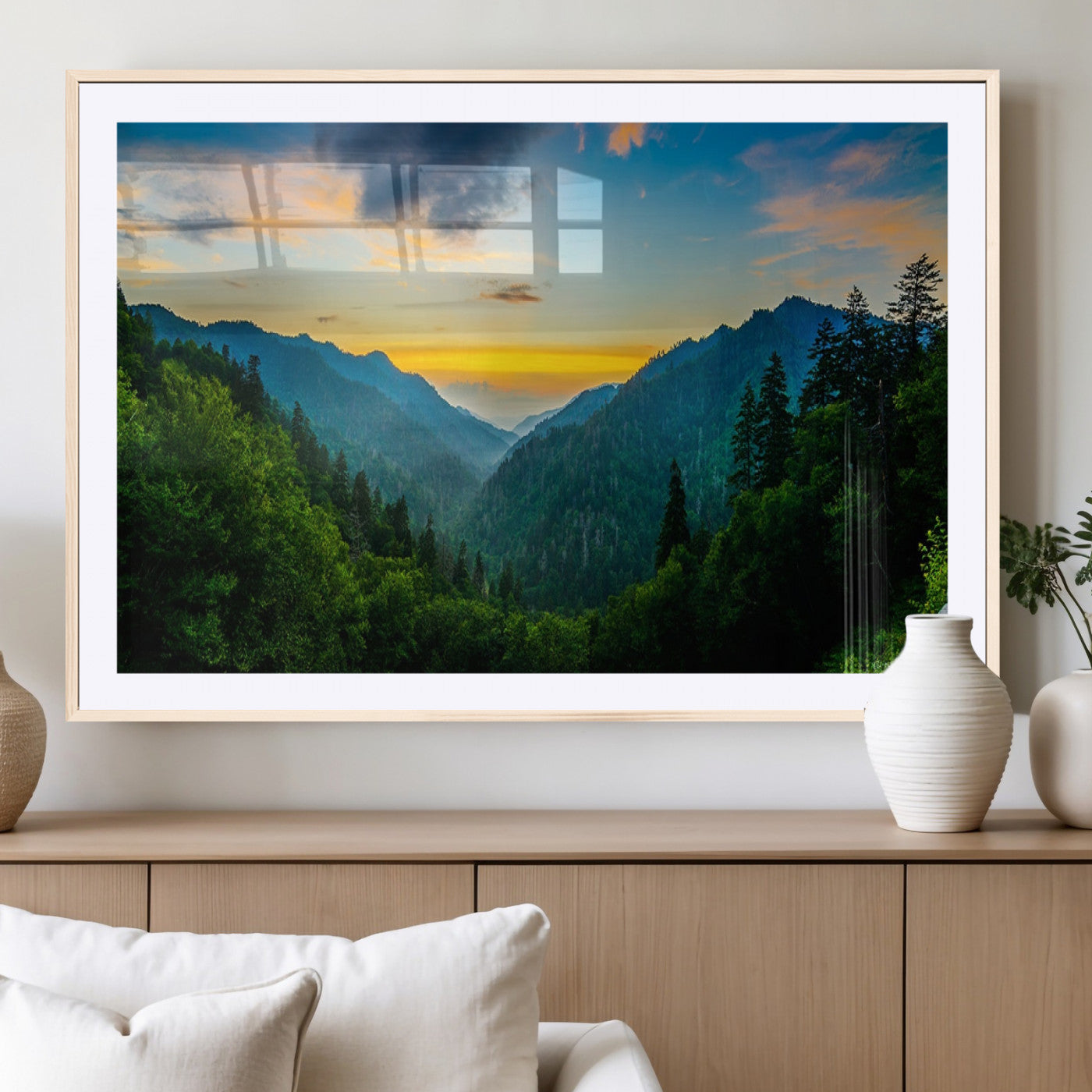 MGC-FP-36x24 - Green Forest Wall Art Canvas Print