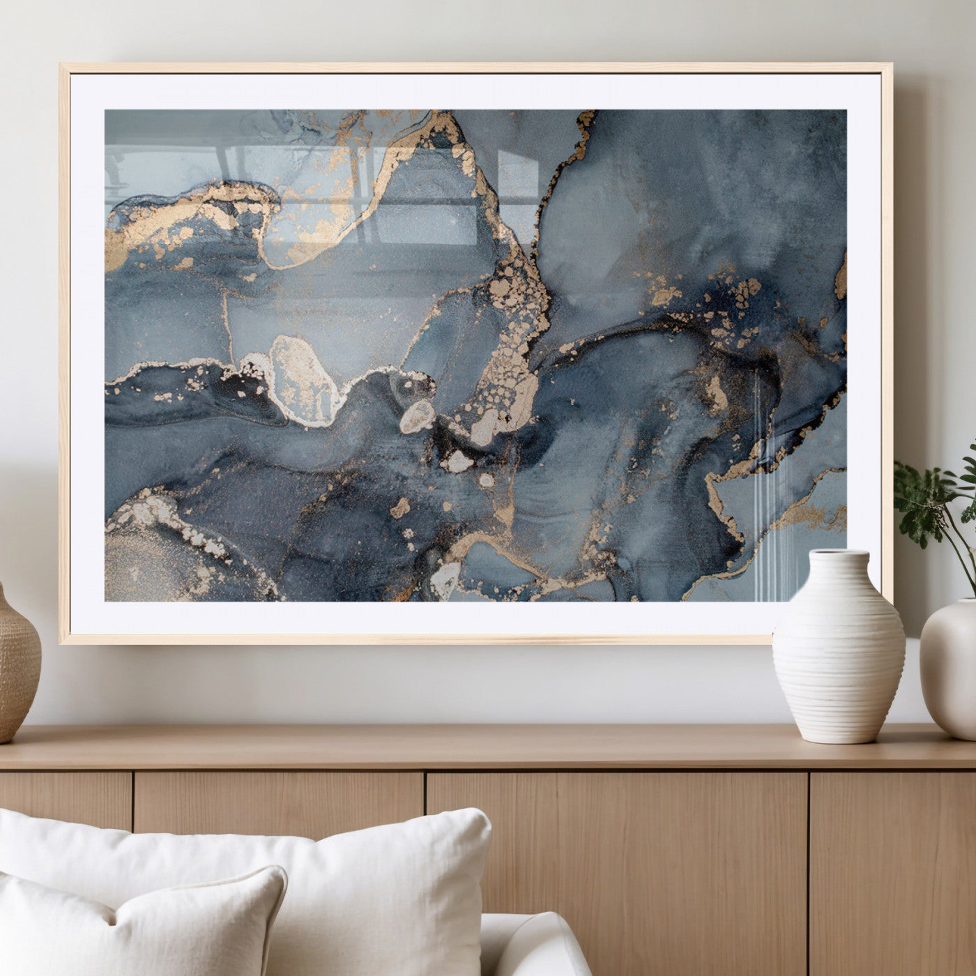 MGC-FP-36x24 - Multipanel Marble Fluid Effect Wall Art Abstract Canvas Wall Art Print