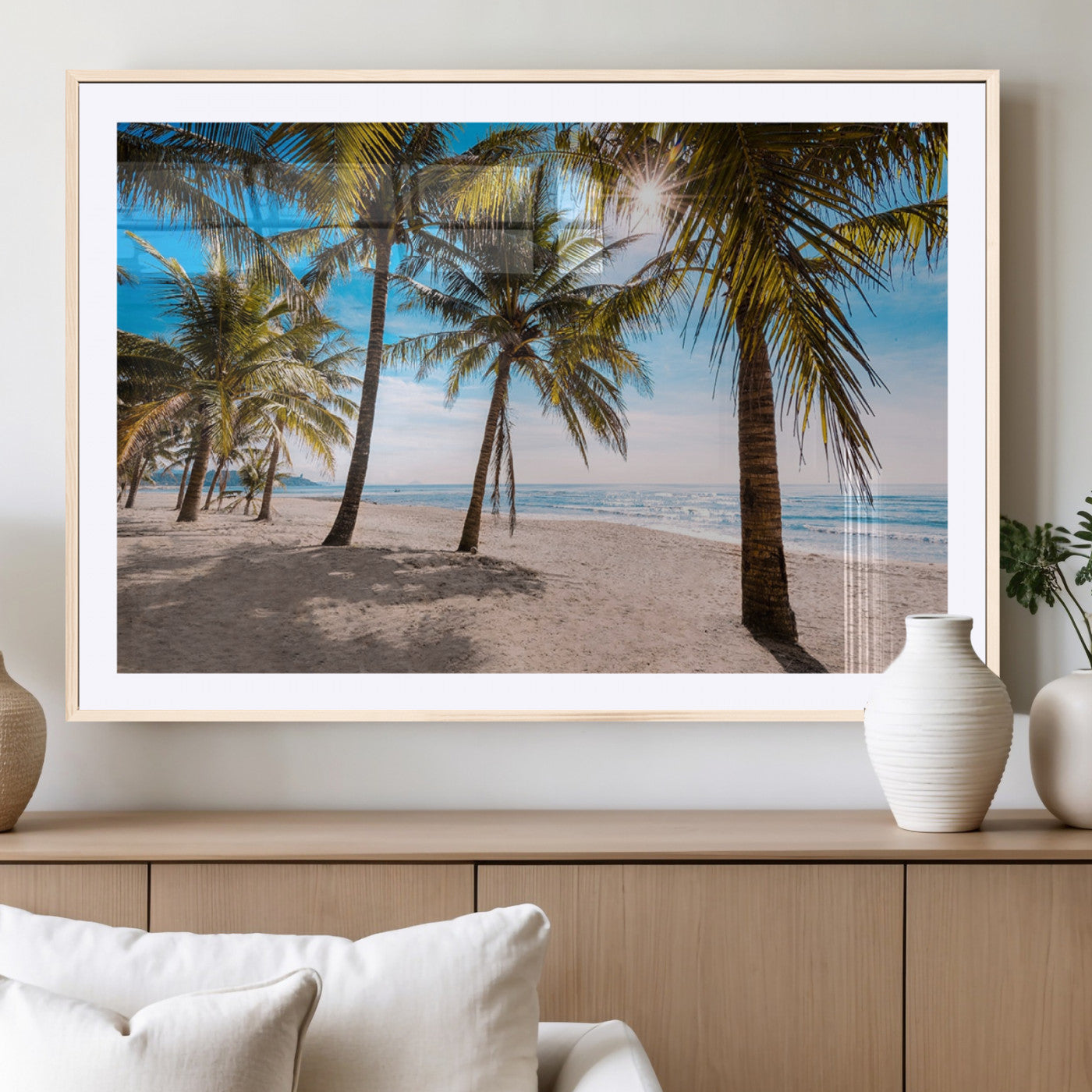 -Palm Beach Tropical Island Wall Art Canvas Print