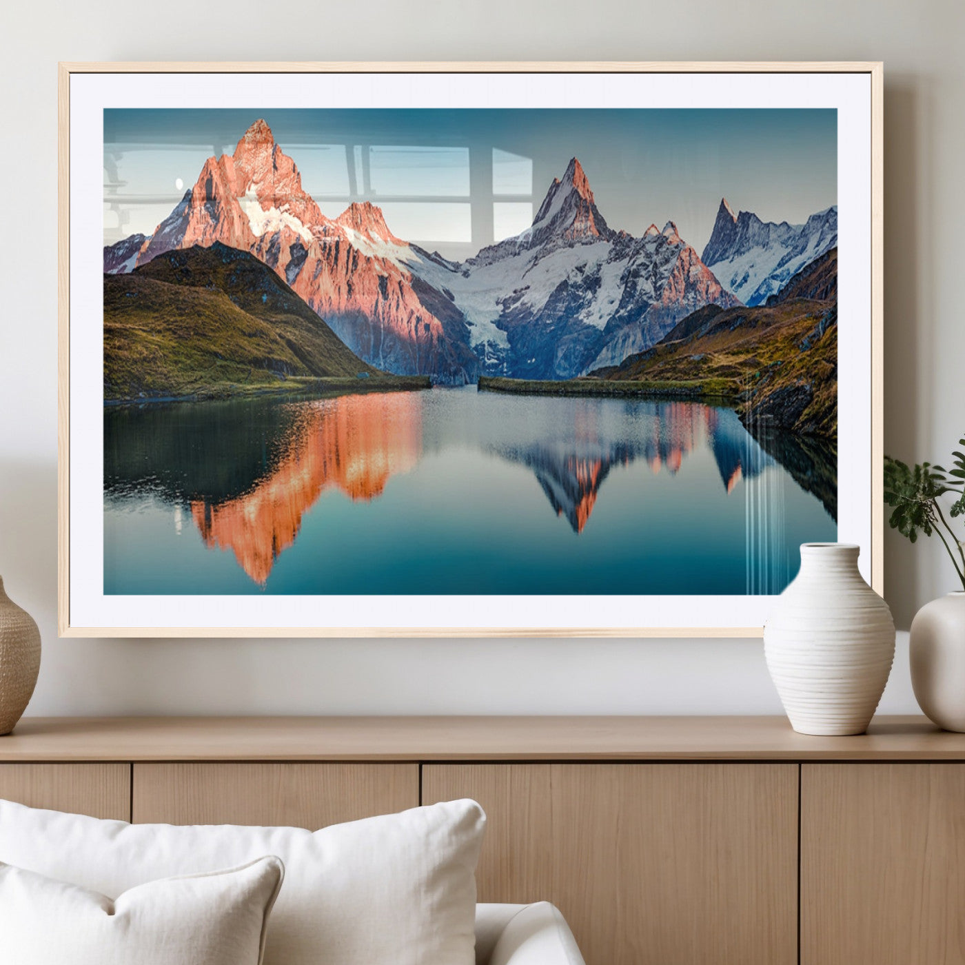 MGC-FP-36x24 - Landscape Mountain and Lake View Wall Art Canvas Print
