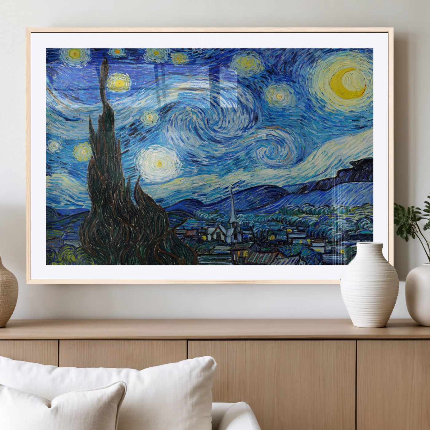 MGC-FP-36x24 - Vincent Van Gogh The Starry Night Abstract Wall Art Canvas Print