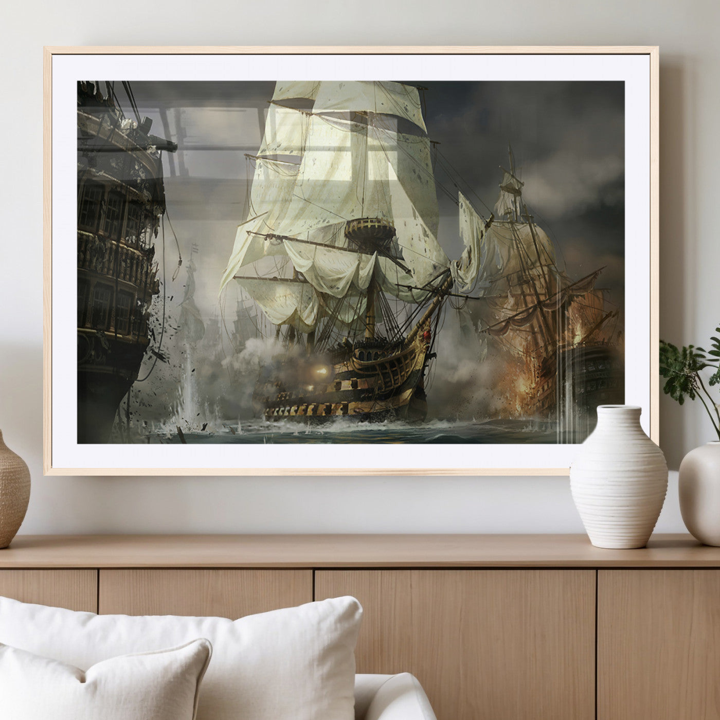 MGC-FP-36x24 - Pirate Ship War Wall Art Canvas Print