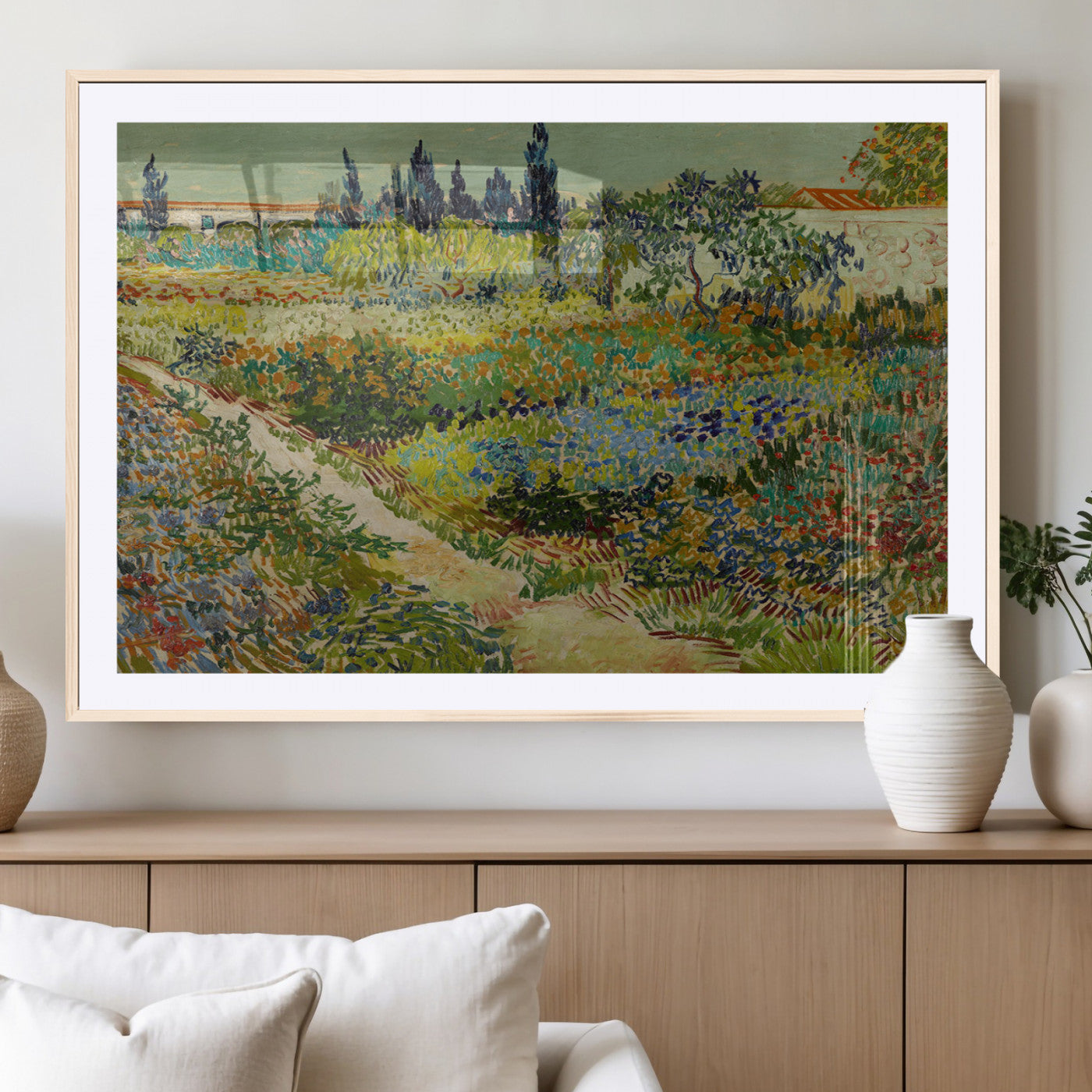 MGC-FP-36x24 - Vincent van Gogh Garden at Arles Wall Art Canvas Print