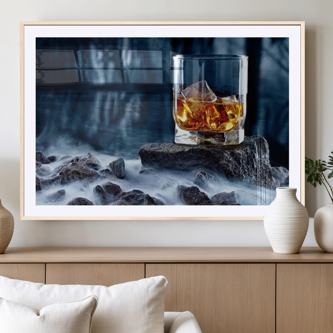 MGC-FP-36x24 - Whiskey Ice Wall Art Canvas Print