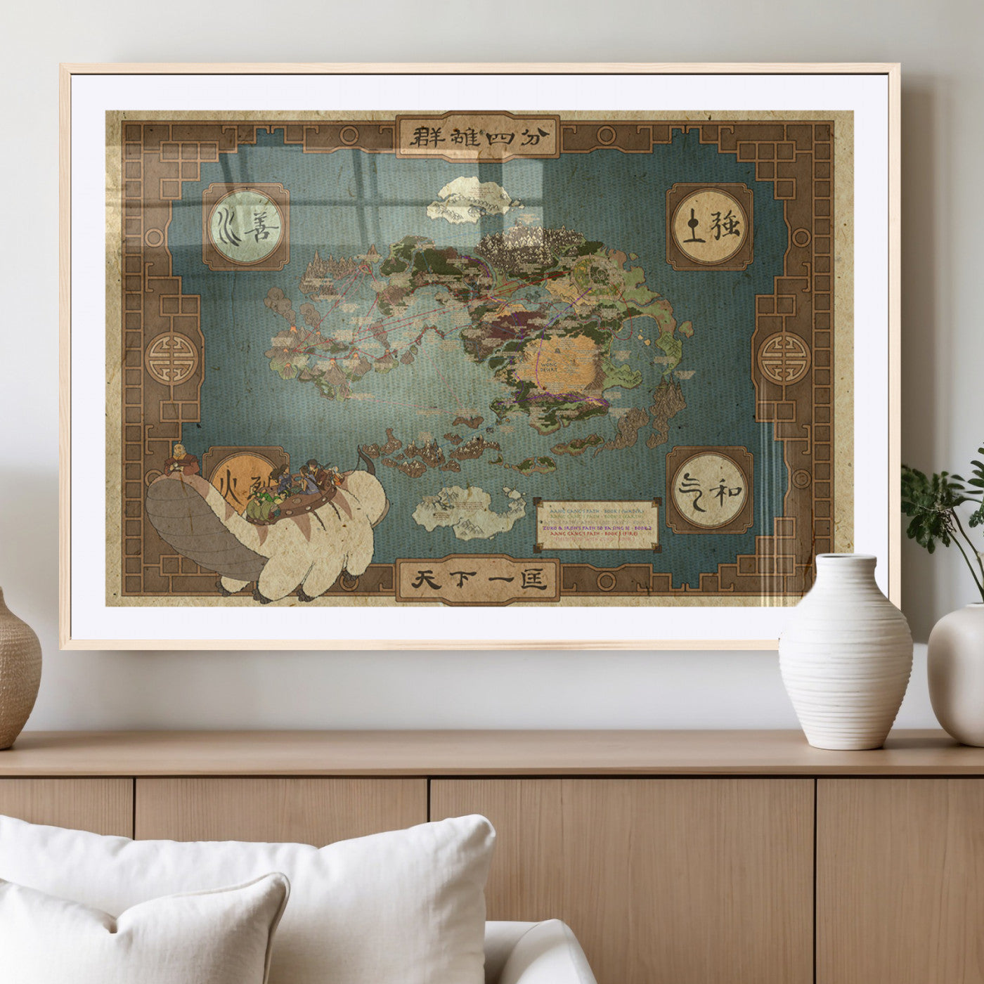 MGC-FP-36x24 - Push Pin World Map Canvas Print – Framed Wall Art for Couples to Track Their Travels – Anniversary