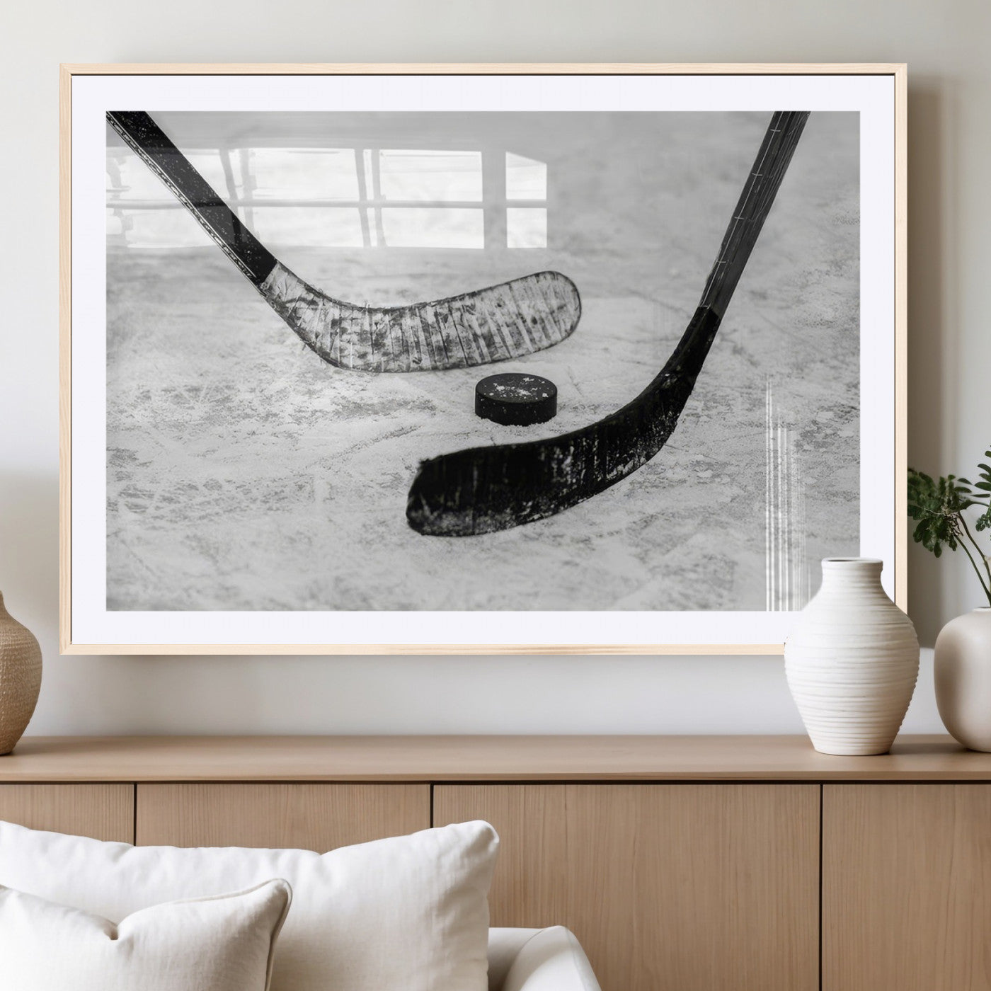MGC-FP-36x24 - Winter Ice Hockey Sport Canvas Wall Art Print - Hockey Wall Art Print