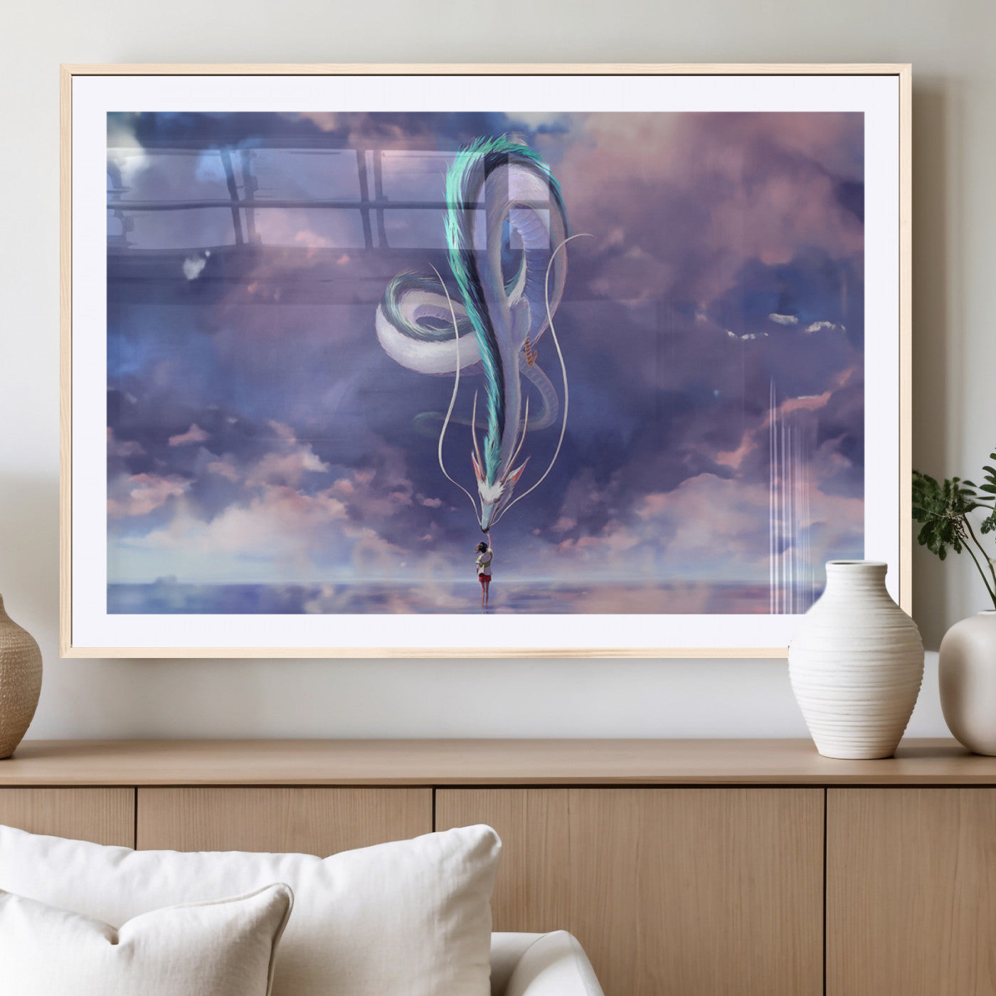 MGC-FP-36x24 - Spirited Away Haku and Chihiro Poster - Anime Lover - Hayao Miyazaki - Studio Ghibli Poster - Anime