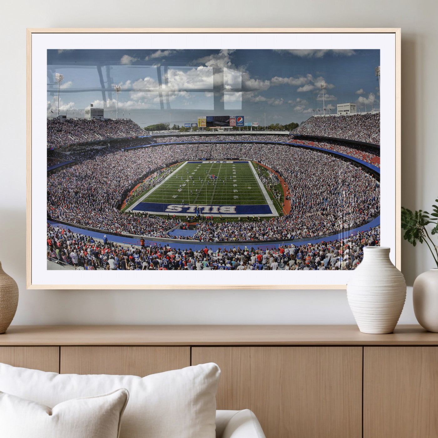 MGC-FP-36x24 - Buffalo Bills Highmark Stadium Wall Art Canvas Print - Bills Stadium Game Day Triple Canvas Wall Art