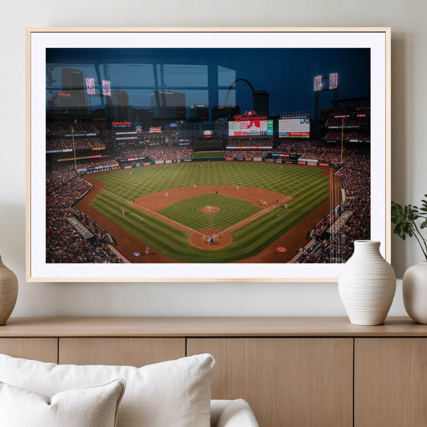 MGC-FP-36x24 - St. Louis Cardinals Baseball Team Print - Busch Stadium Wall Art Canvas Print