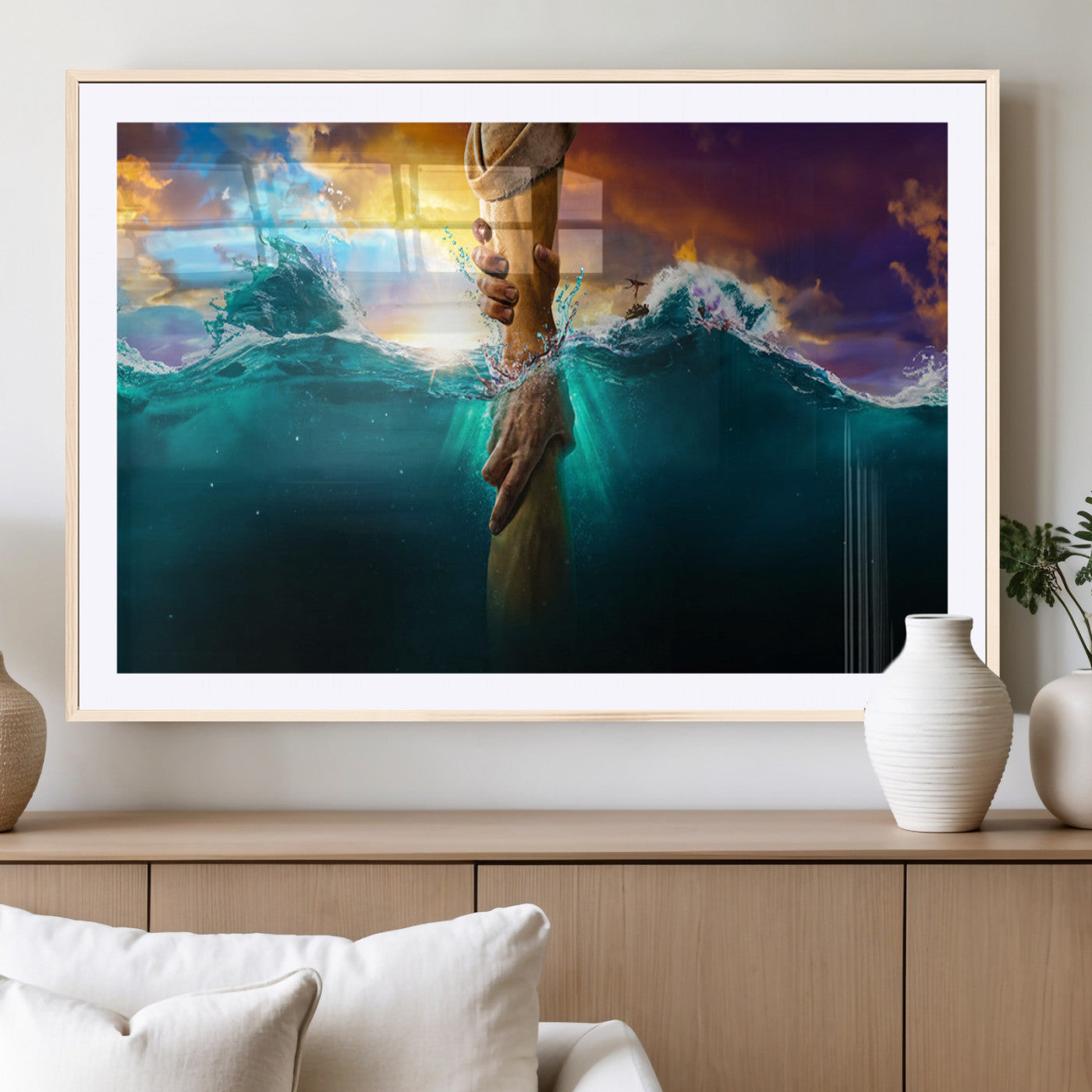 MGC-FP-36x24 - God Hand Wall Art Canvas Print
