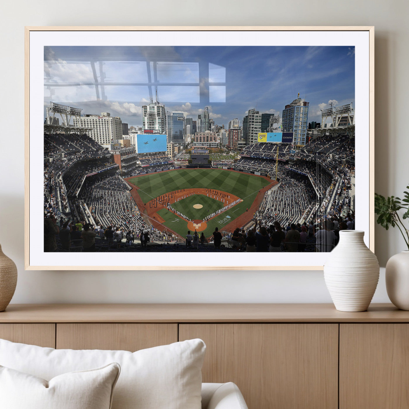 MGC-FP-36x24 - San Diego Padres Baseball Team Print - Petco Park Stadium Wall Art Canvas Print