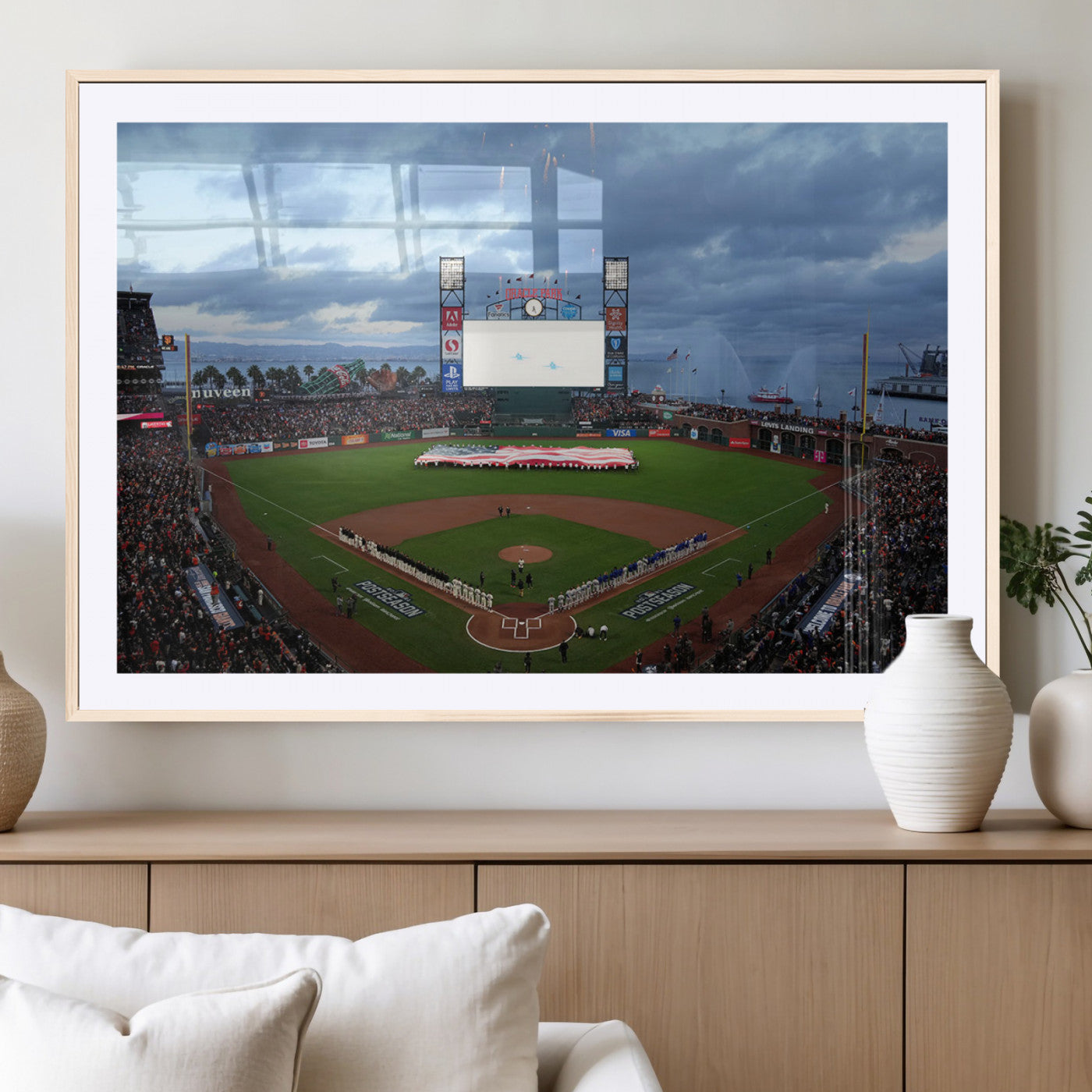 -Oracle Park San Francisco Giants Wall Art | Oracle Park Stadium Canvas Print| Large Framed Baseball