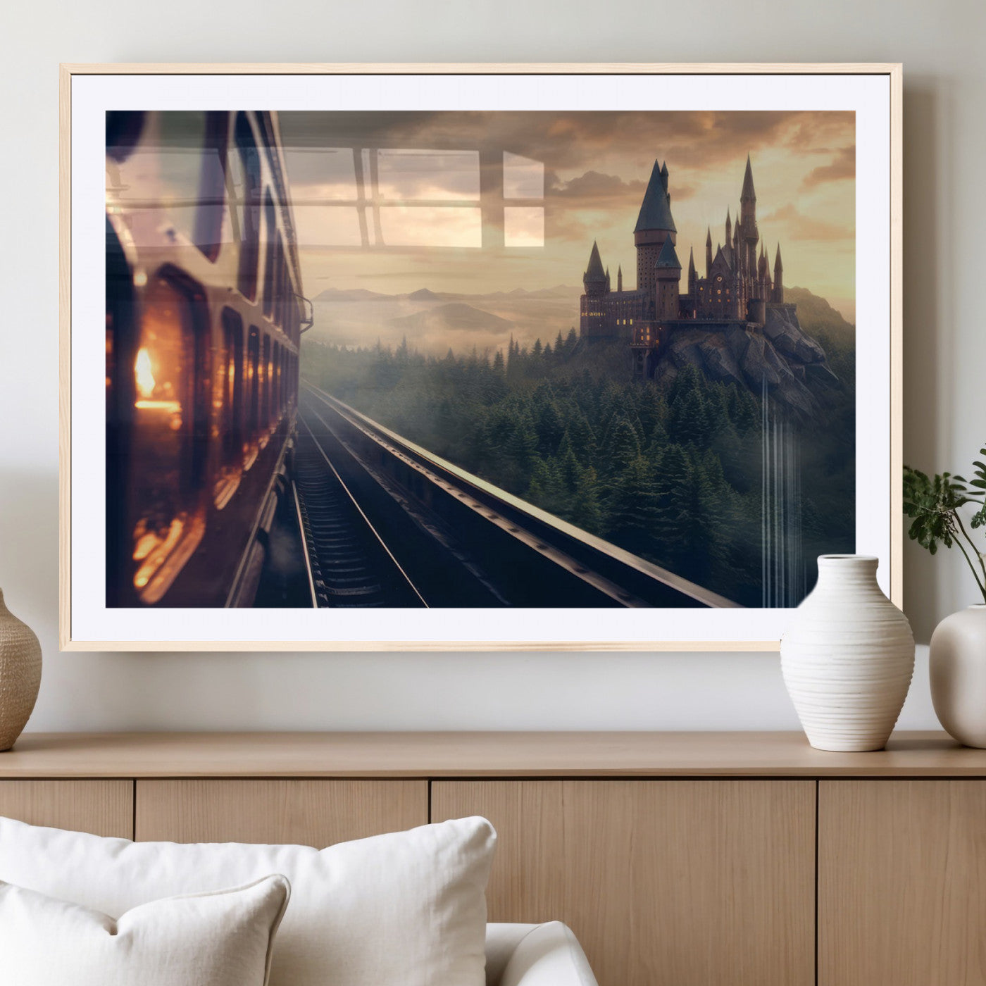 MGC-FP-36x24 - Harry Castle Wall Art Canvas Print, Wizard School Wall Art Print, Movie Wall Art Print