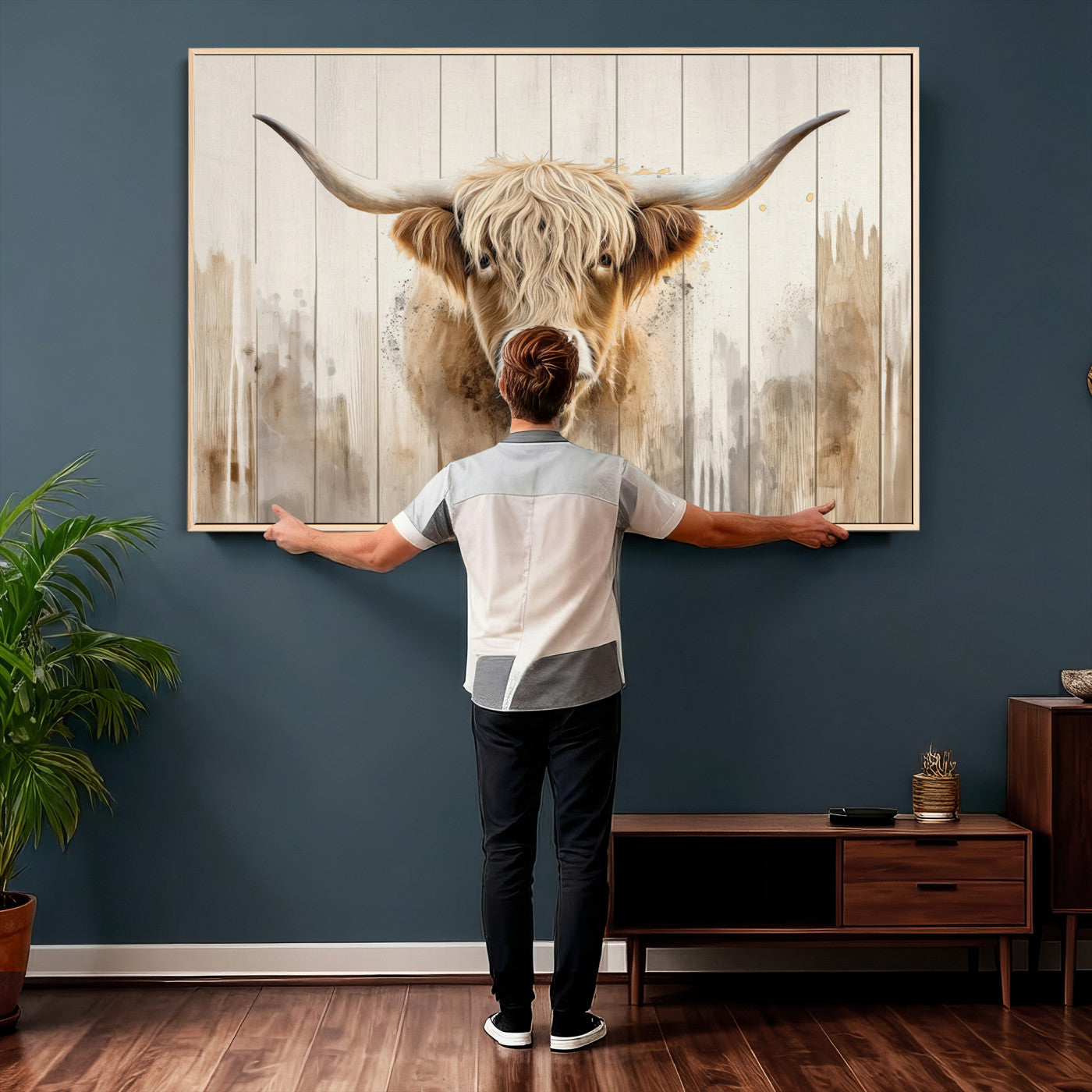 83059-MGV-CV-36X24 - Vibrant Autumn Landscape Canvas Wall Art - Fall Foliage and Mountain View Print for Home, Farmhouse, and Cozy Cabin Decor, Ready to Hang