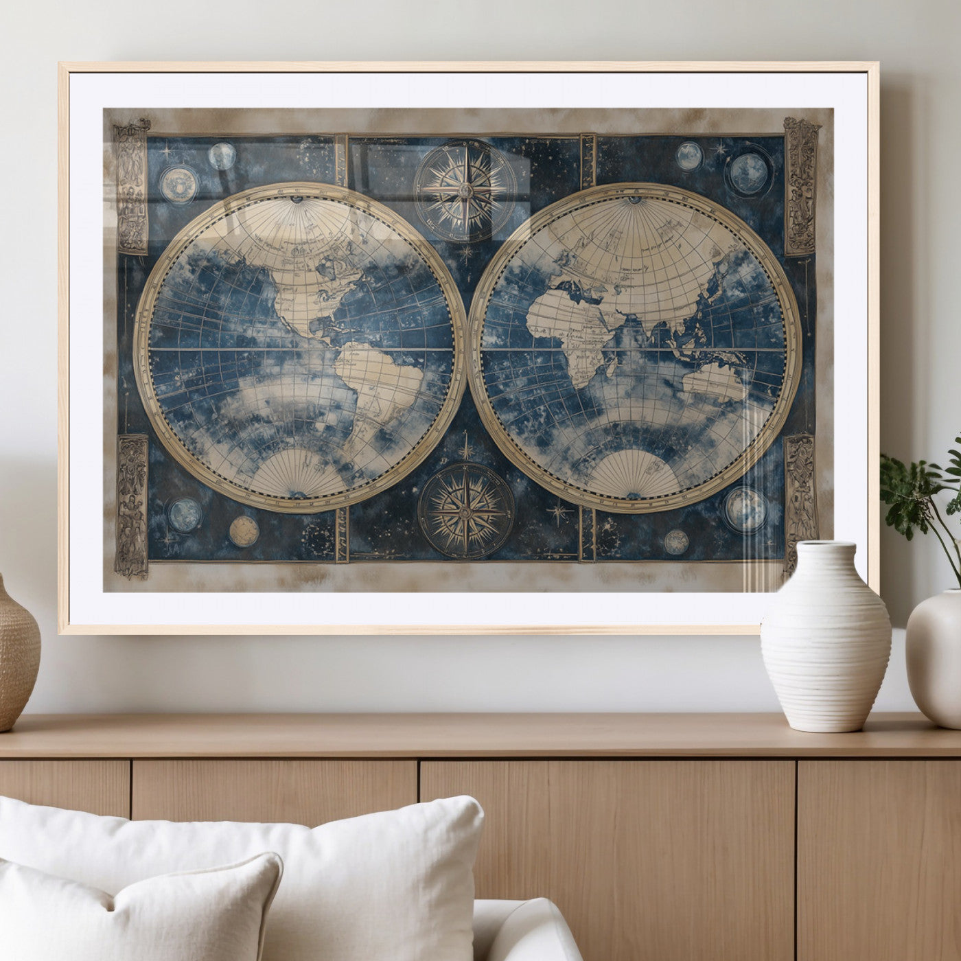 MGC-FP-36x24 - World Map Canvas Print