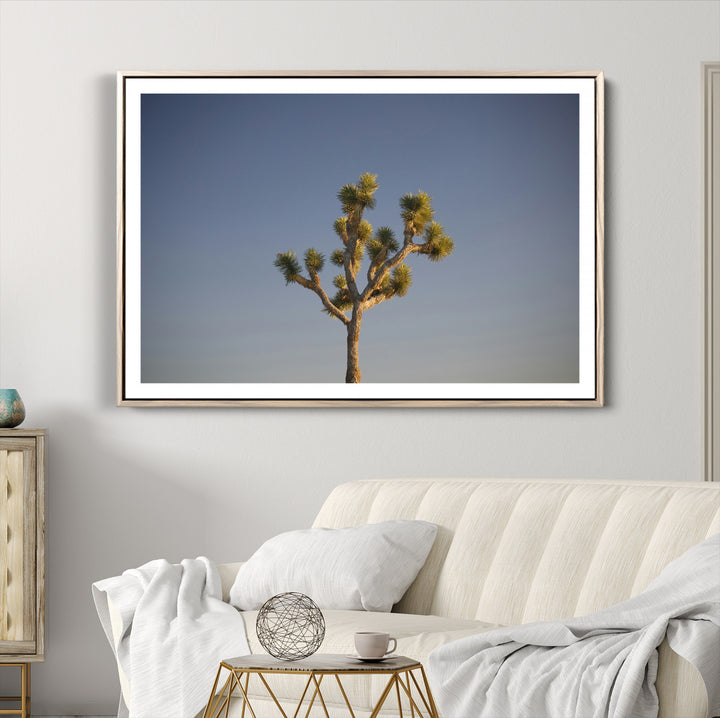 Joshua Tree Art Wall Art Canvas Print, Framed Desert Landscape Art Picture Print, Southwestern Nature Perfect Southwestern Boho Decor