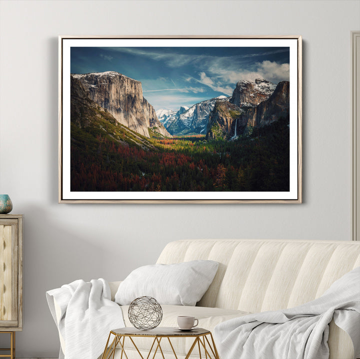 Yosemite National Park Wall Art Canvas Print, Mountain Landscape Print, Framed El Capitan Art Print, Large Scenic Nature Printing