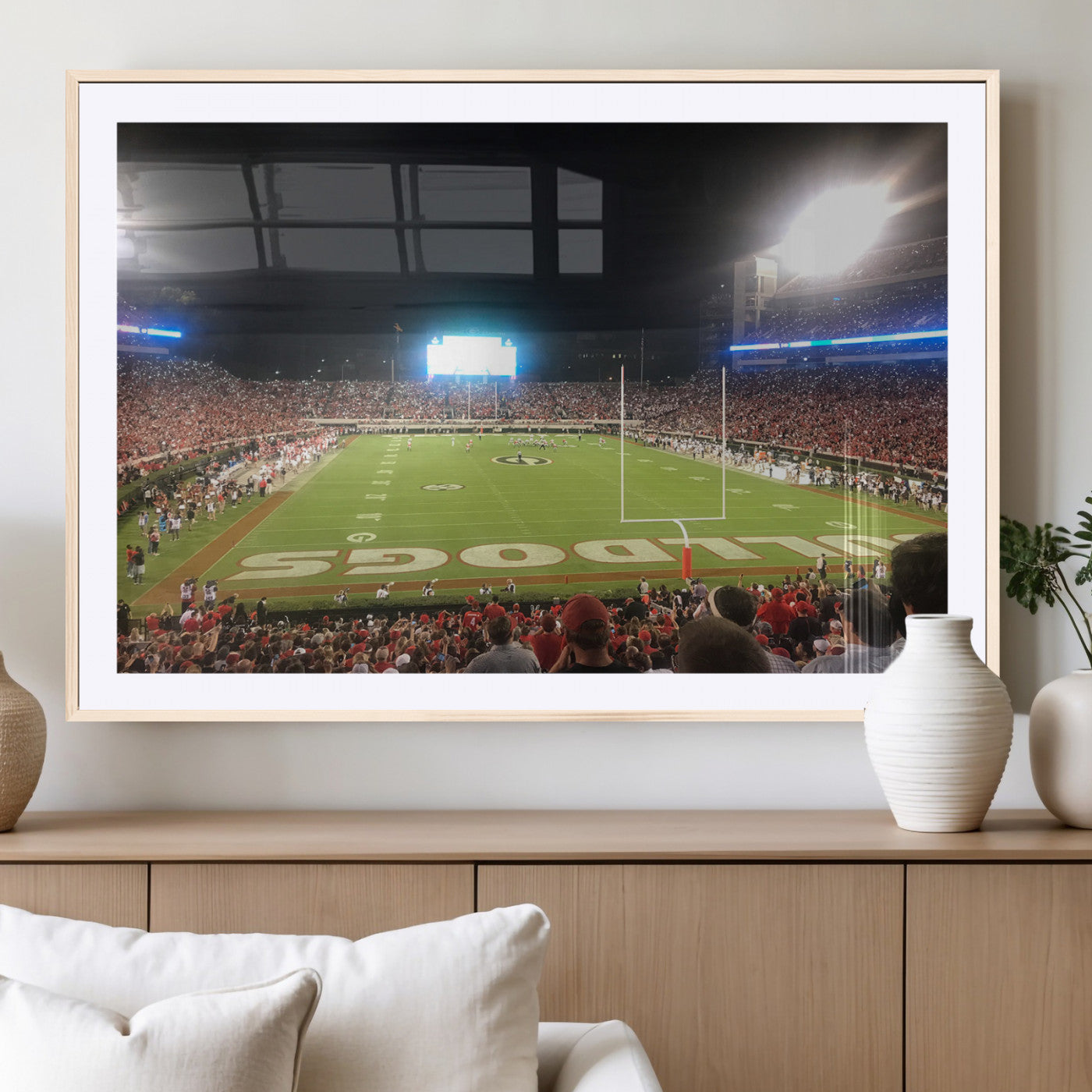 Dooley Stadium Wall Art Print, Sports Arena Canvas Wall Art, Panoramic Stadium Canvas Print, Modern Athletic Field Art Printing