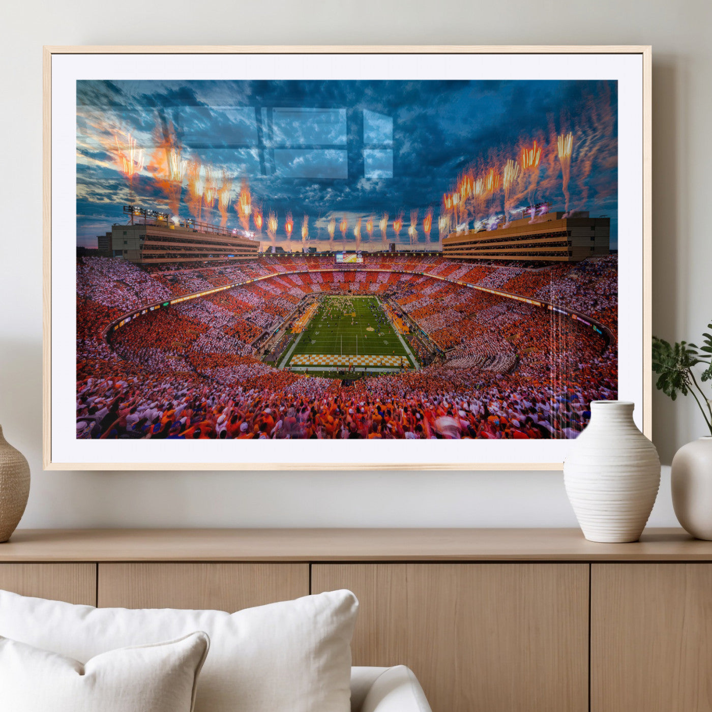 MGC-FP-36x24 - Tennessee Neyland Stadium Wall Art Print, Sports Arena Canvas Wall Art, Panoramic Stadium Canvas