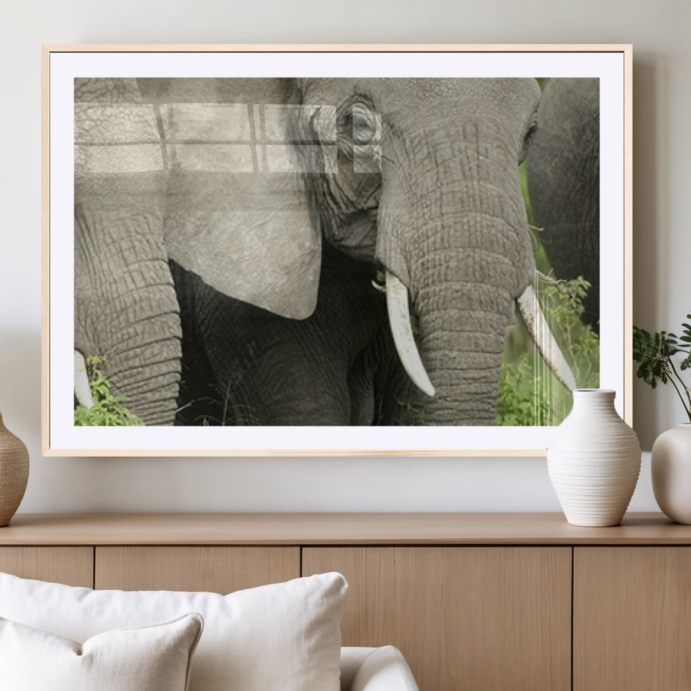 MGC-FP-36x24 - Wild Elephant Wall Art Canvas Print