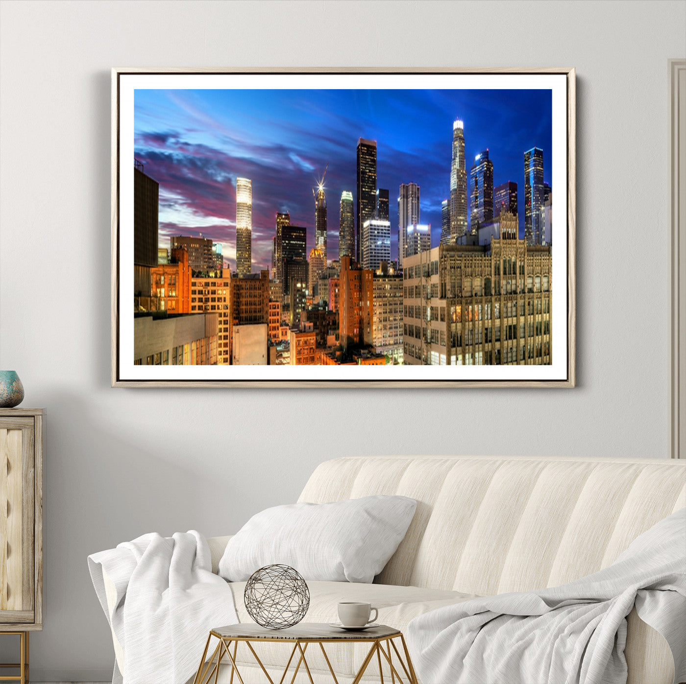 39051-MGV-CV-36X24-Los Angeles Night Wall Art Canvas Print
