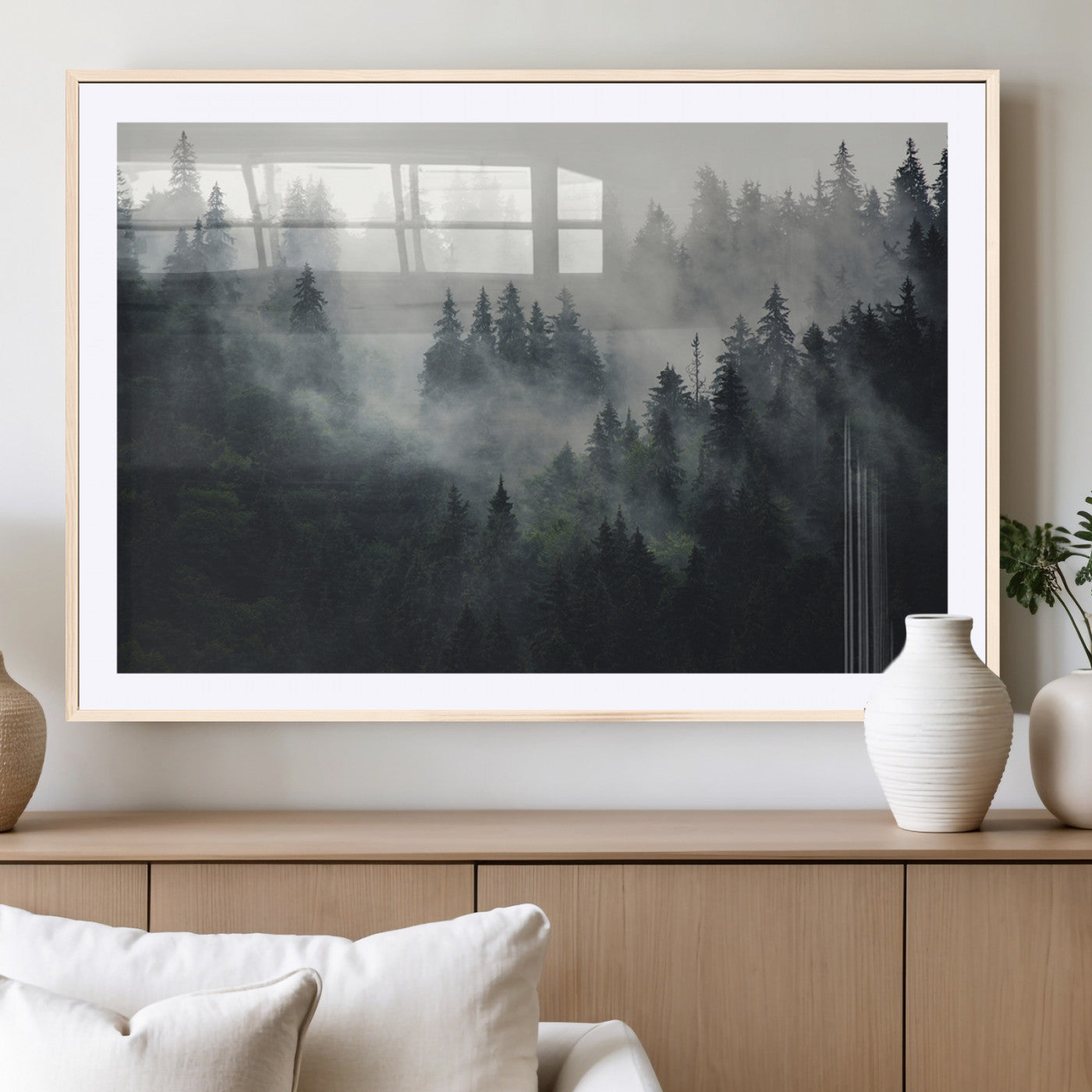 MGC-FP-36x24 - Nature Wall Decor - Serene Triptych Nature Print – Woodland Landscape Decor for Living Room or