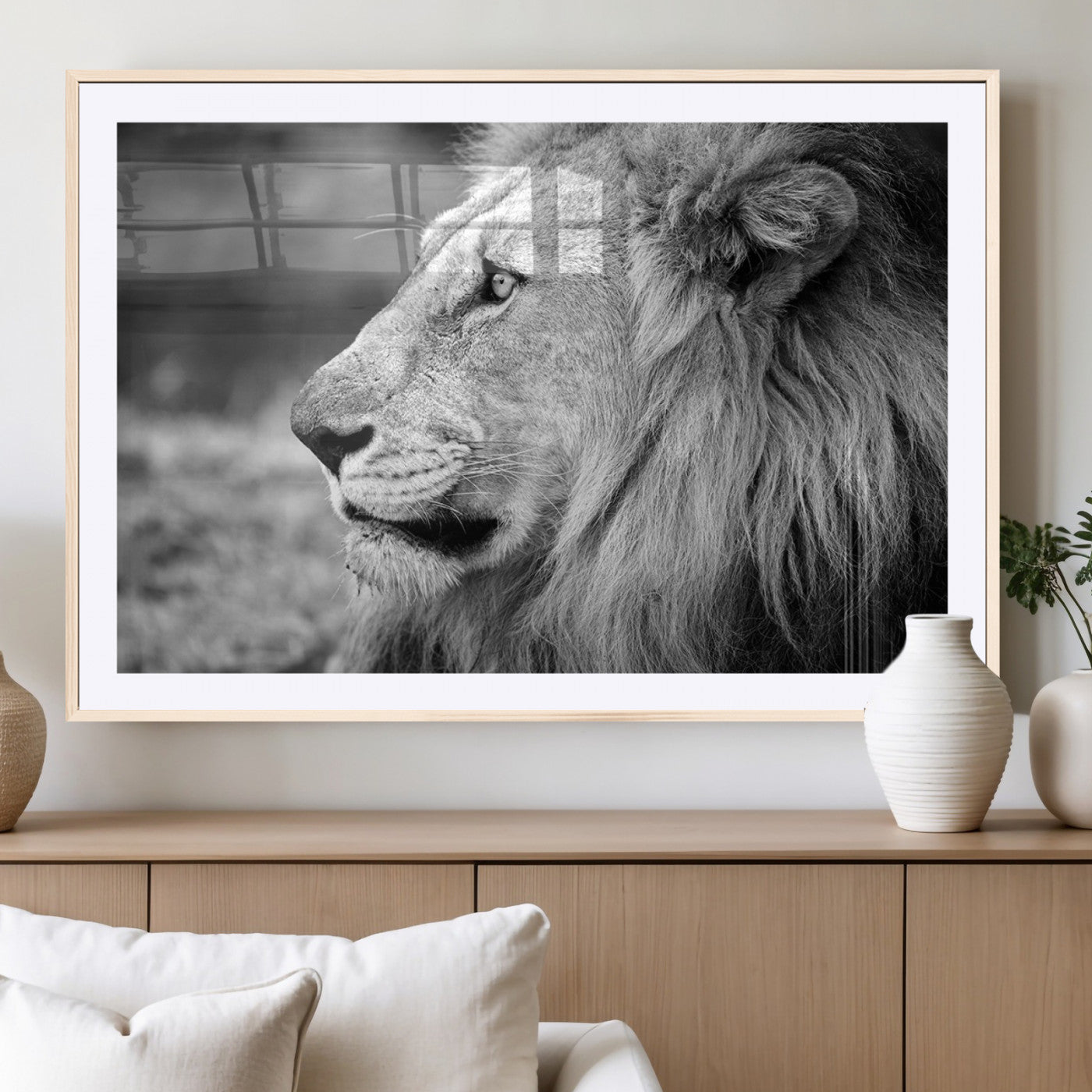 MGC-FP-36x24 - African Lion Wall Art Canvas Print