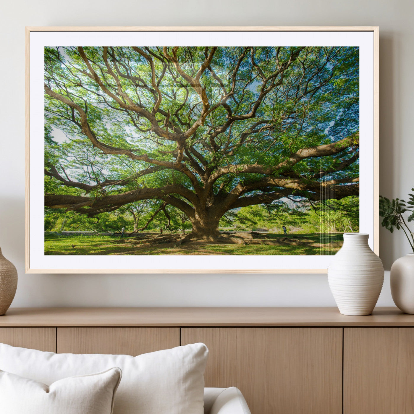 MGC-FP-36x24 - Angel Oak Tree Wall Art | Oak Canvas Print | Multi Panel Landscape Wall Art | Ready to Hang Wall Art
