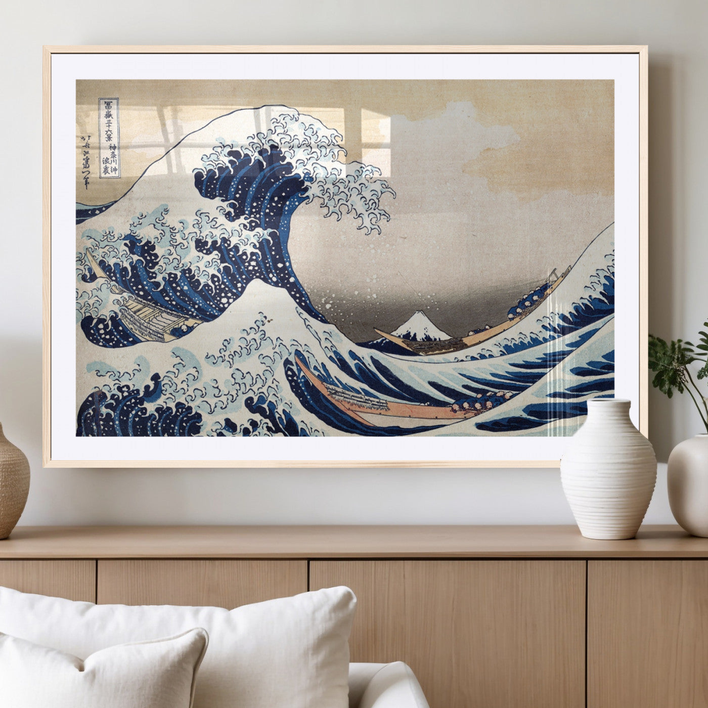 MGC-FP-36x24 - Wall Art Kanagawa Canvas Artwork Abstract Print
