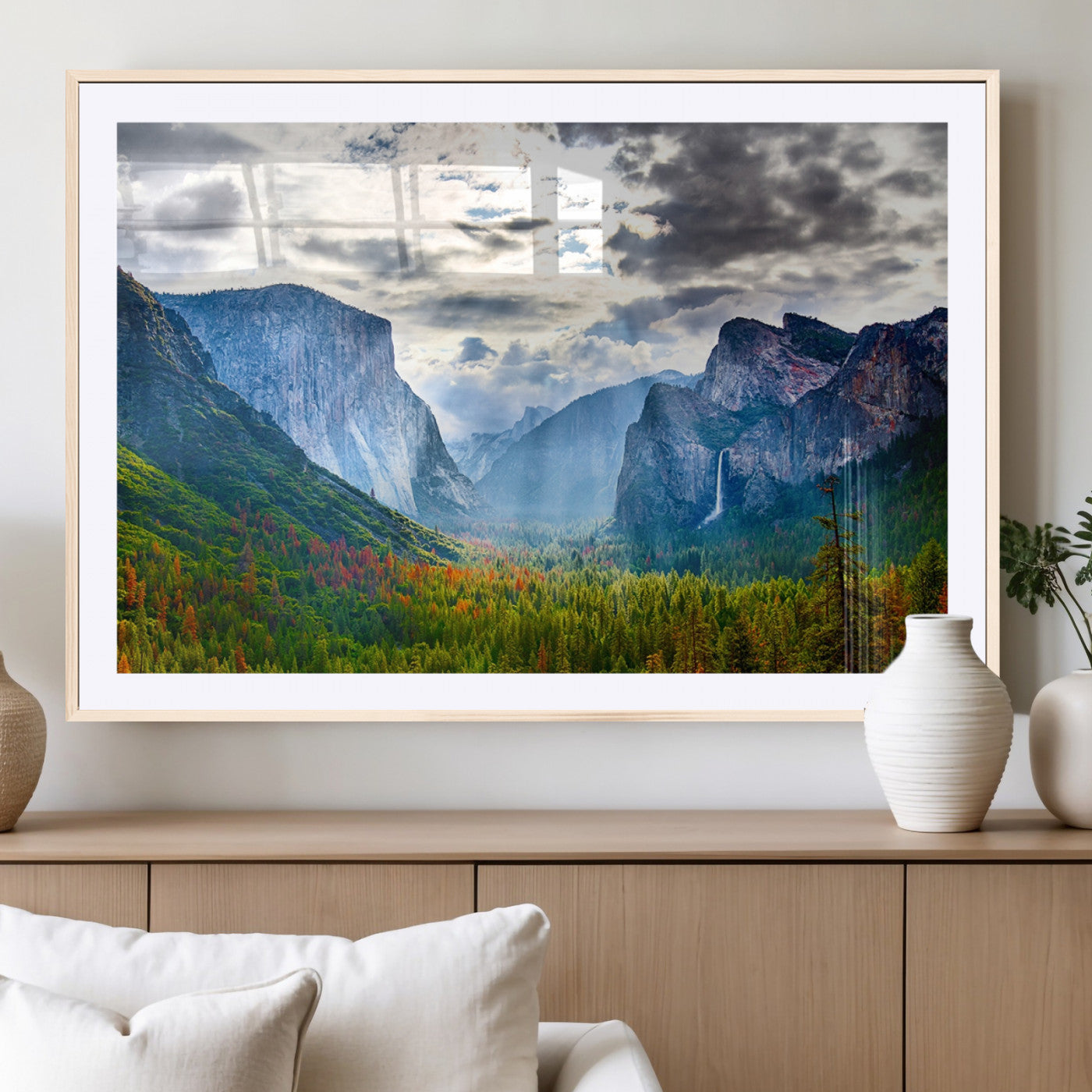MGC-FP-36x24 - Yosemite Park Half Dome 3 Panel Canvas Print | Large Giclée Landscape Wall Art for Living Room,