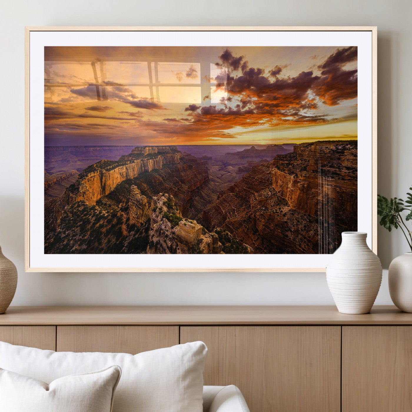 MGC-FP-36x24 - Mesmerizing Sunset from Grand Canyon Nal Park Wall Art, Grand Canyon Canvas Print