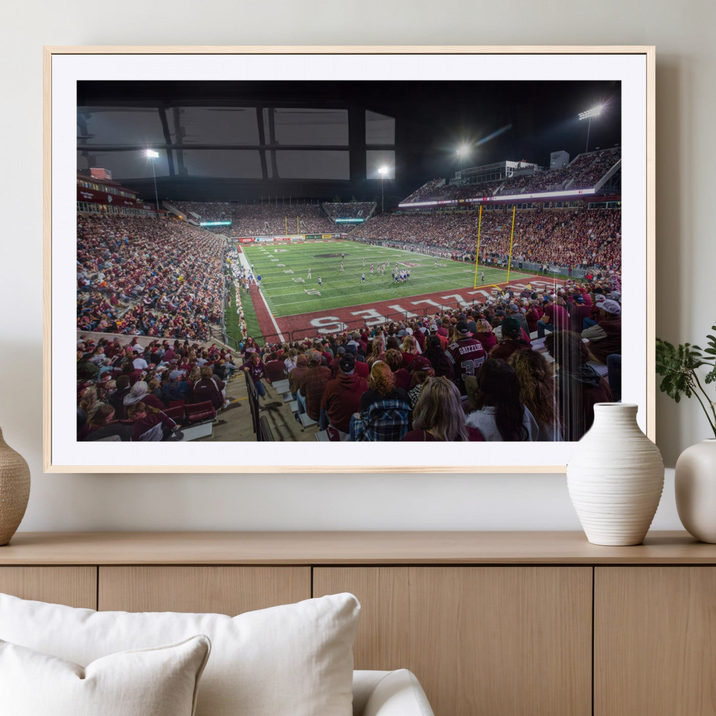 MGC-FP-36x24 - American Football Wall Art Canvas Print, Stadium Sport Wall Art Print