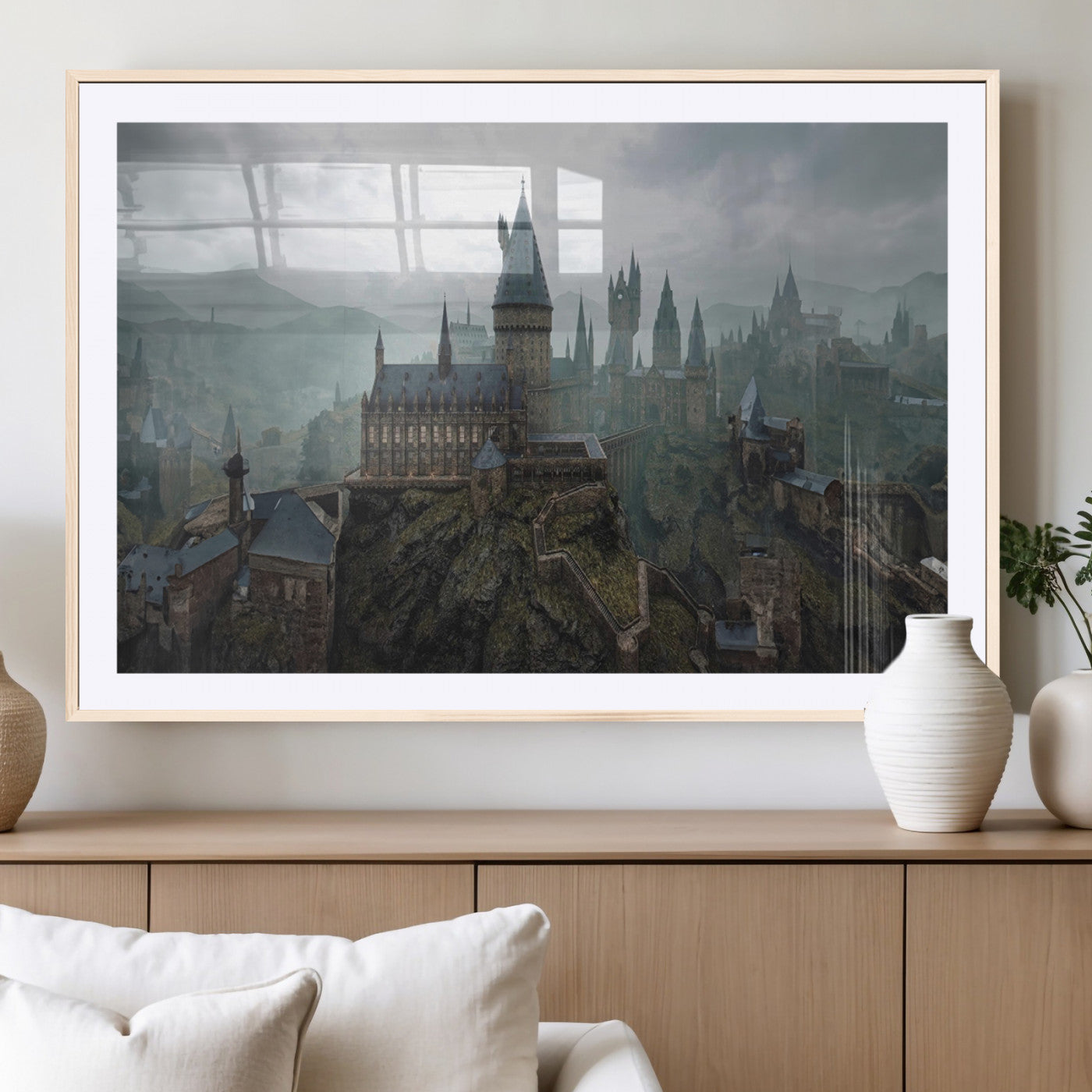 MGC-FP-36x24 - Disney Castle Wall Art Canvas Print, Living Kids Home Room Decor Art Print