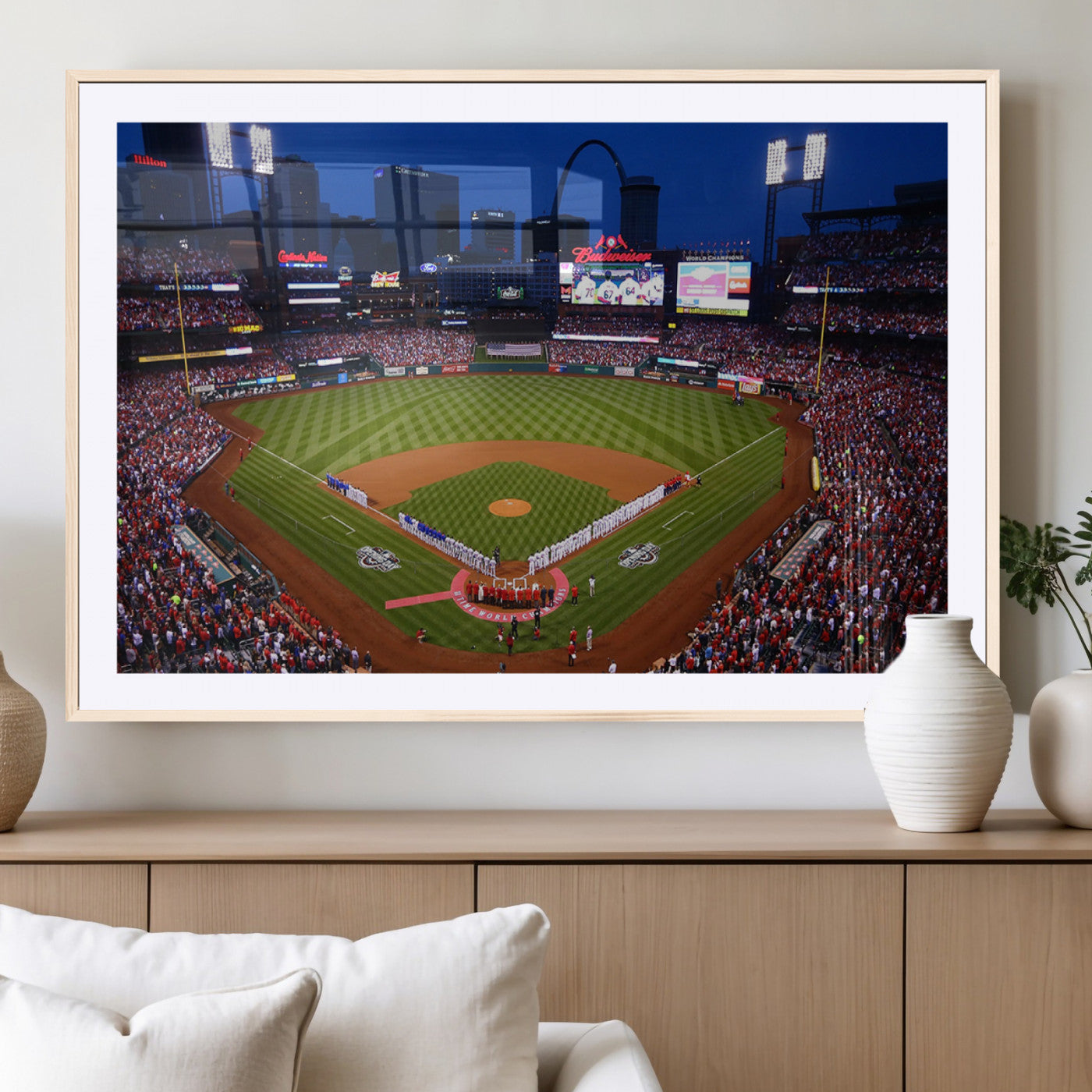 MGC-FP-36x24 - St. Louis Cardinals Baseball Team Print - Busch Stadium Wall Art Canvas Print