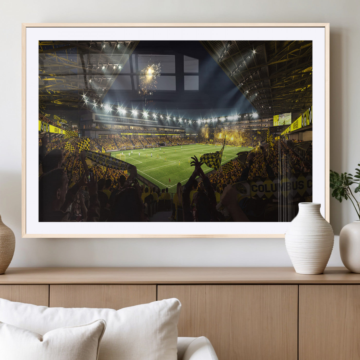 MGC-FP-36x24 - Columbus Crew Soccer Team Print - Columbus Crew Stadium Wall Art Canvas Print