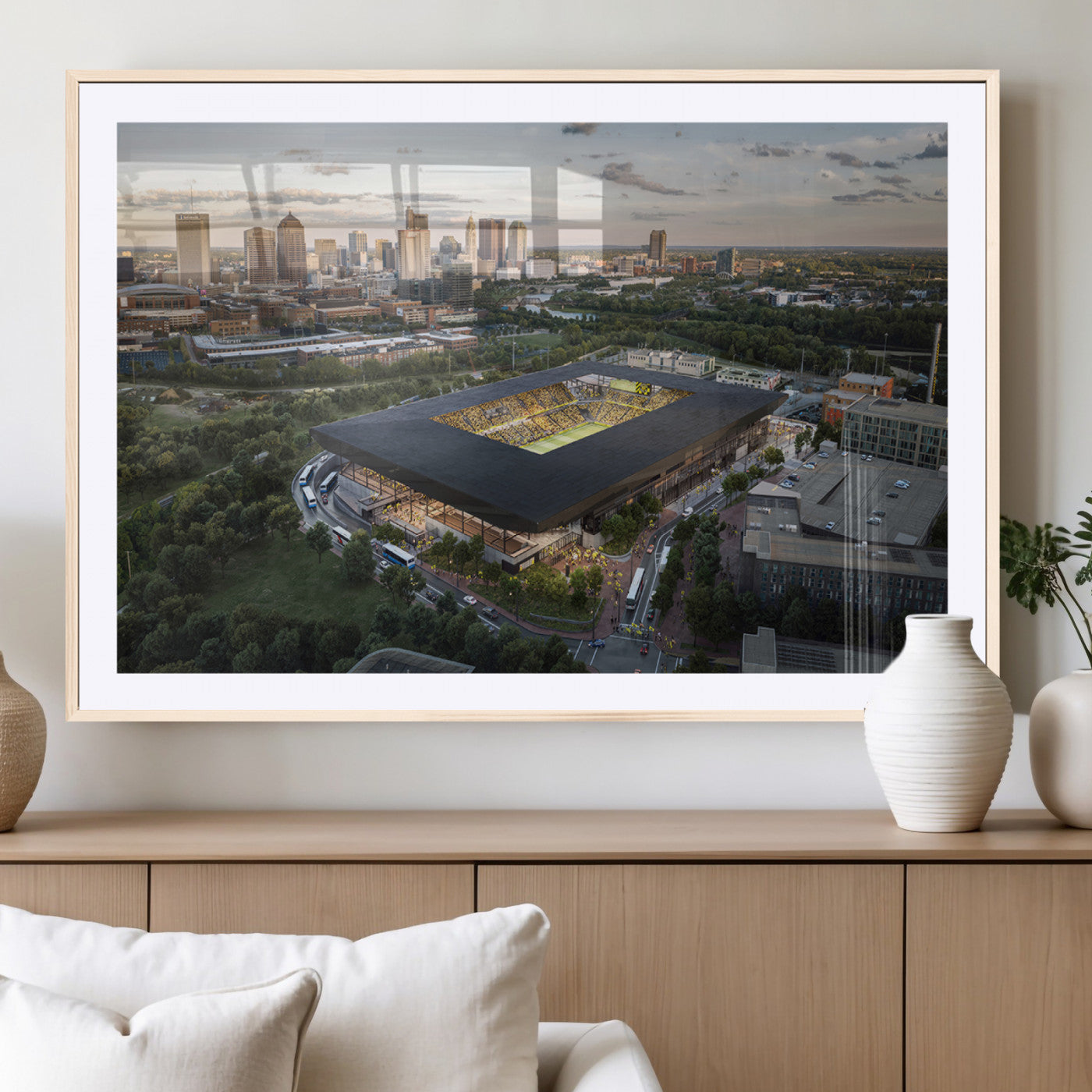 MGC-FP-36x24 - Columbus Crew Soccer Team Print - Columbus Crew Stadium Wall Art, Columbus Crew Soccer Wall Art
