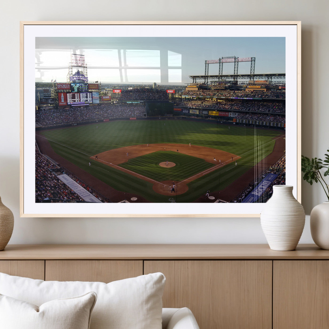 MGC-FP-36x24 - Colorado Rockies Coors Field Wall Art Canvas Print - MLB Baseball Stadium