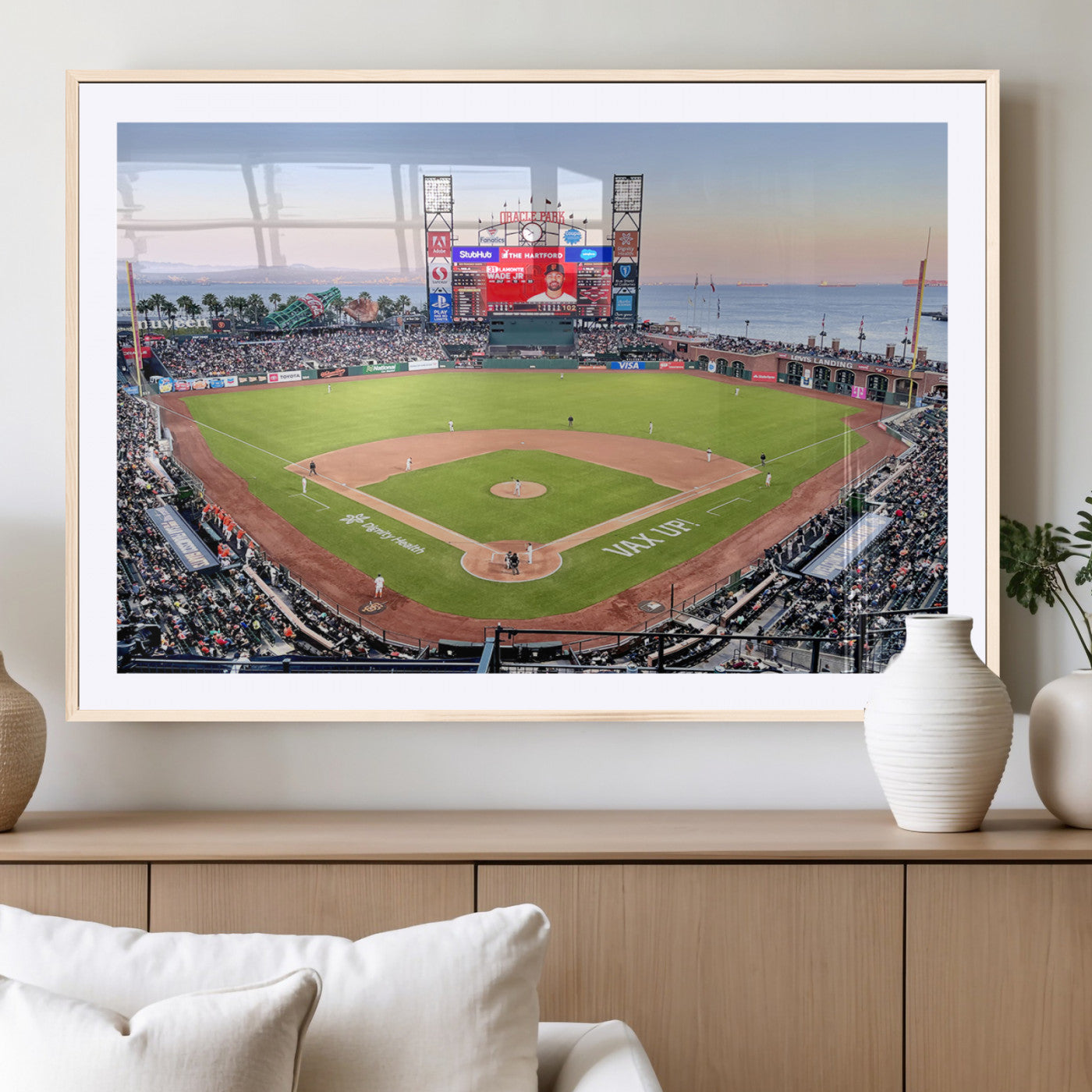 MGC-FP-36x24 - San Francisco Giants Baseball Team Print - Oracle Park Stadium Wall Art Canvas Print